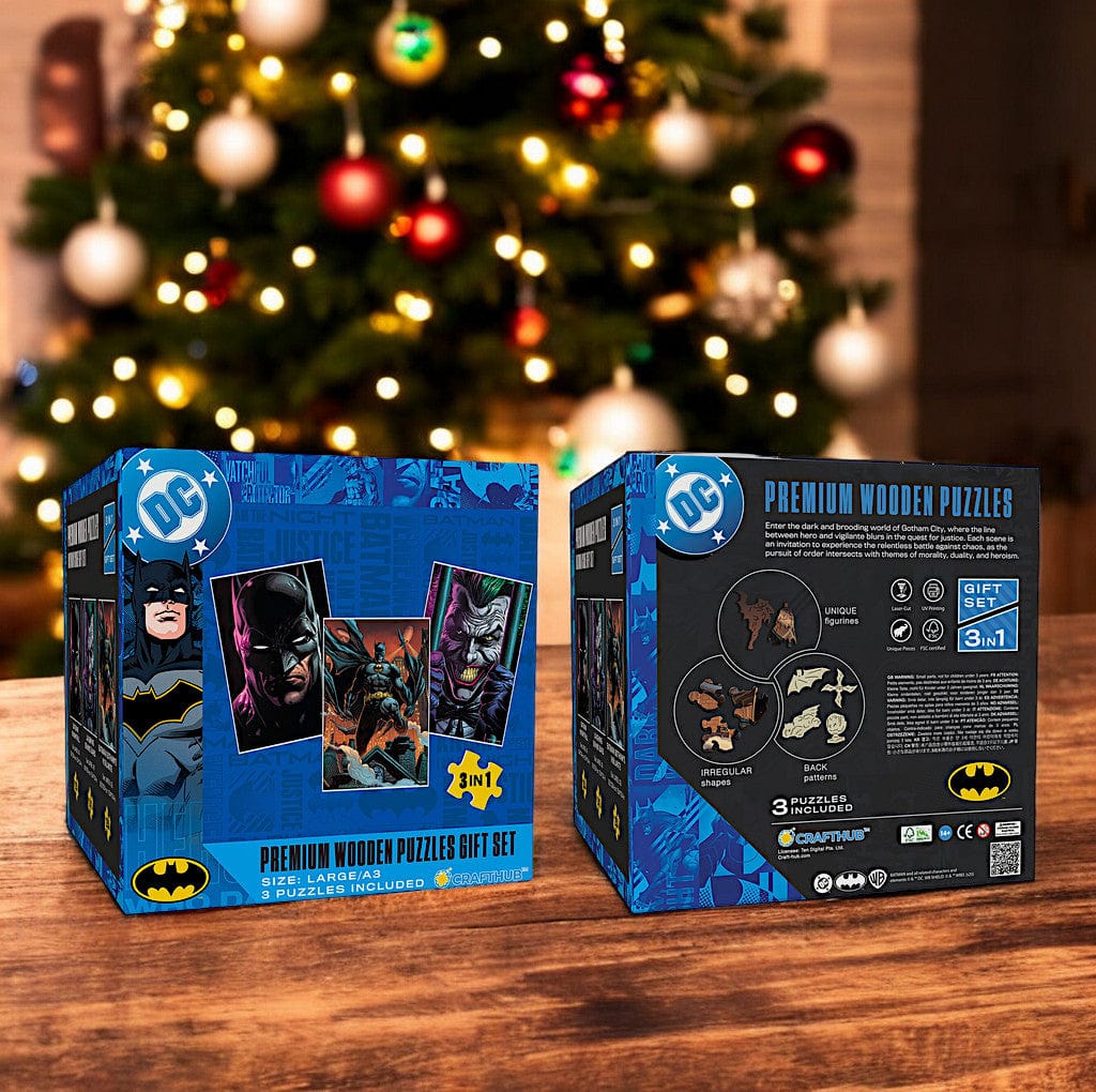 3-Pack BATMAN AND THE JOKER™ - Wooden Jigsaw Puzzle Gift Set + Extra $30 Off - Image 3