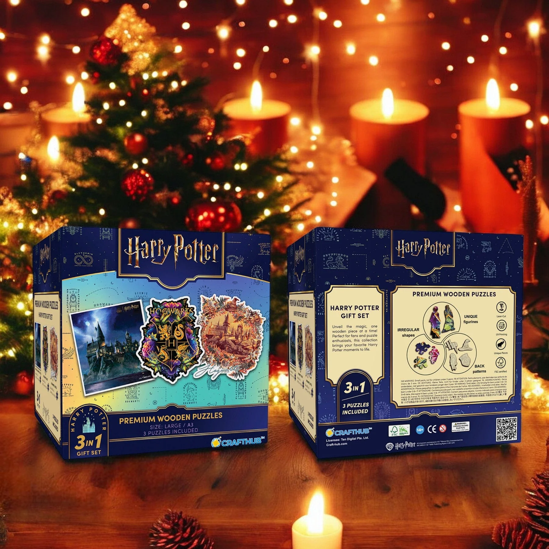 3-Pack HARRY POTTER™ - Wooden Jigsaw Puzzle Gift Set + Extra $20 OFF - Image 3
