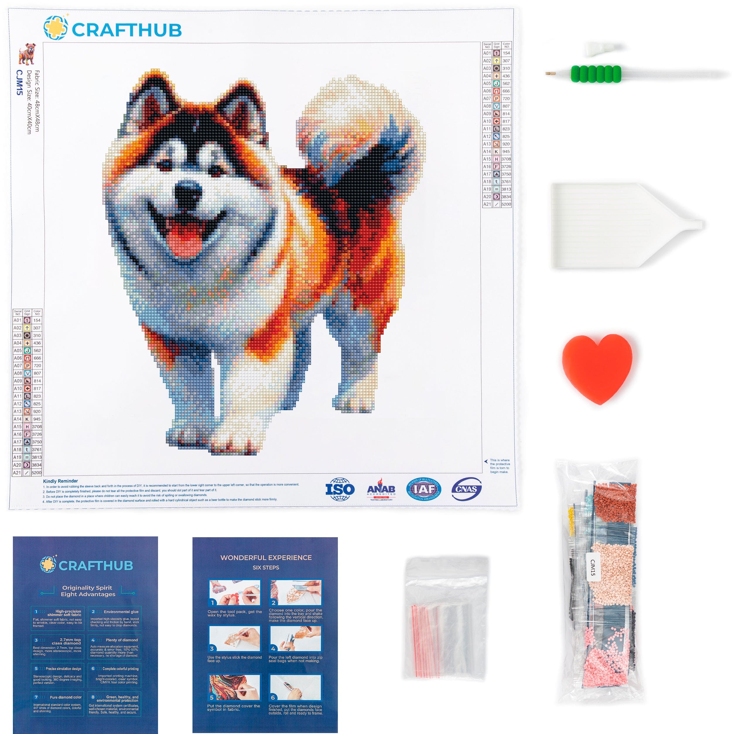 Akita Dog - Diamond Painting Kit - Image 3