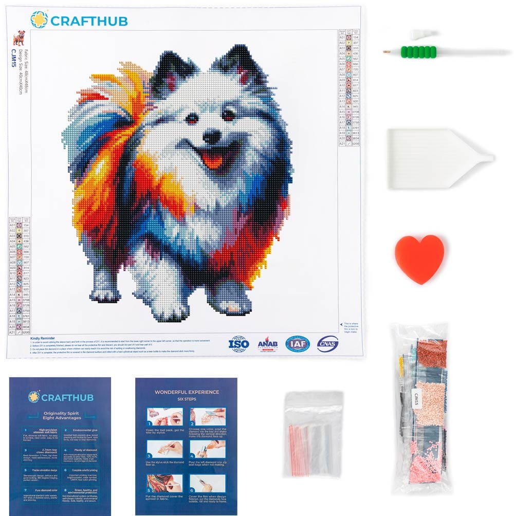 American Eskimo Dog - Diamond Painting Kit - Image 3