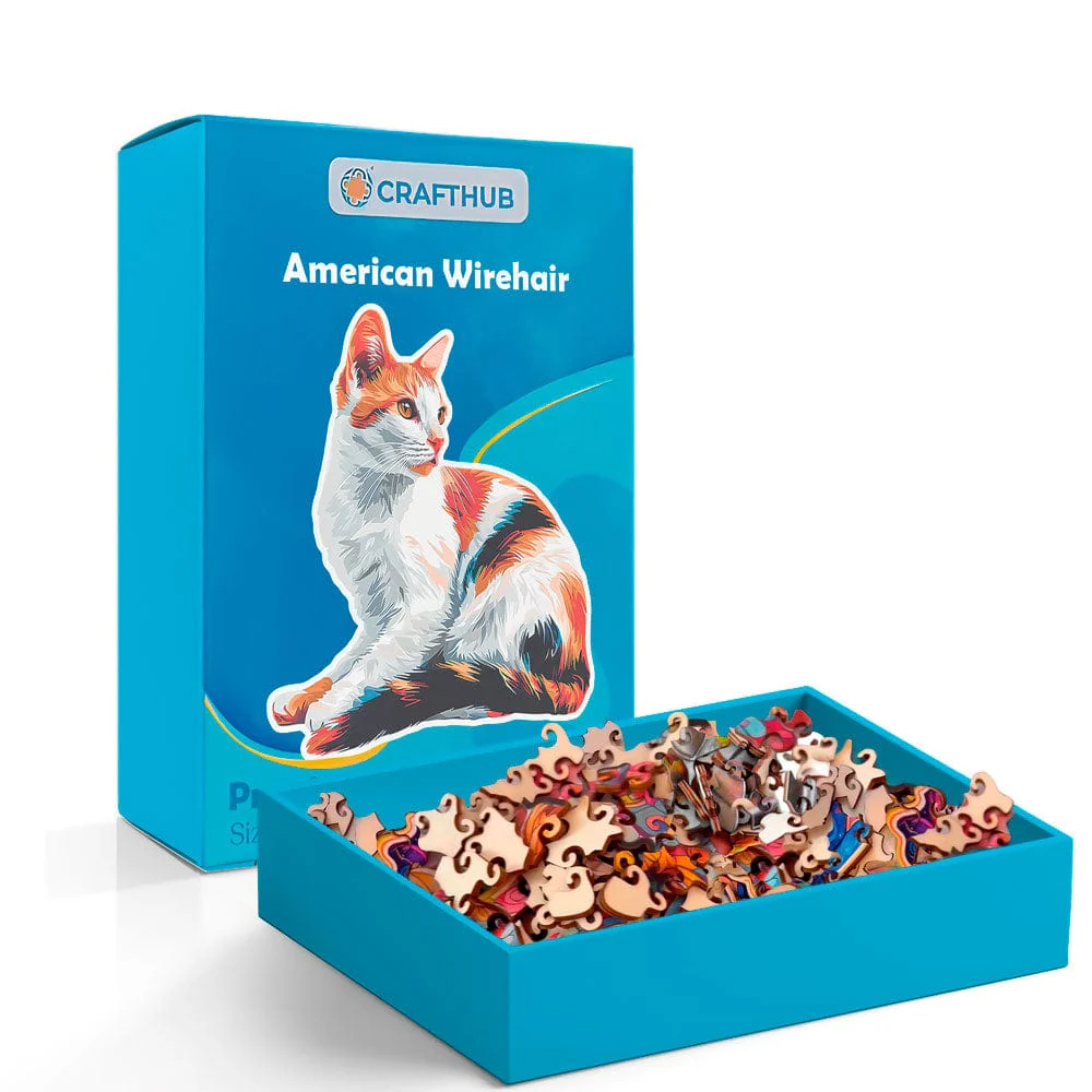 American Wirehair Cat - Jigsaw Puzzle - Image 4