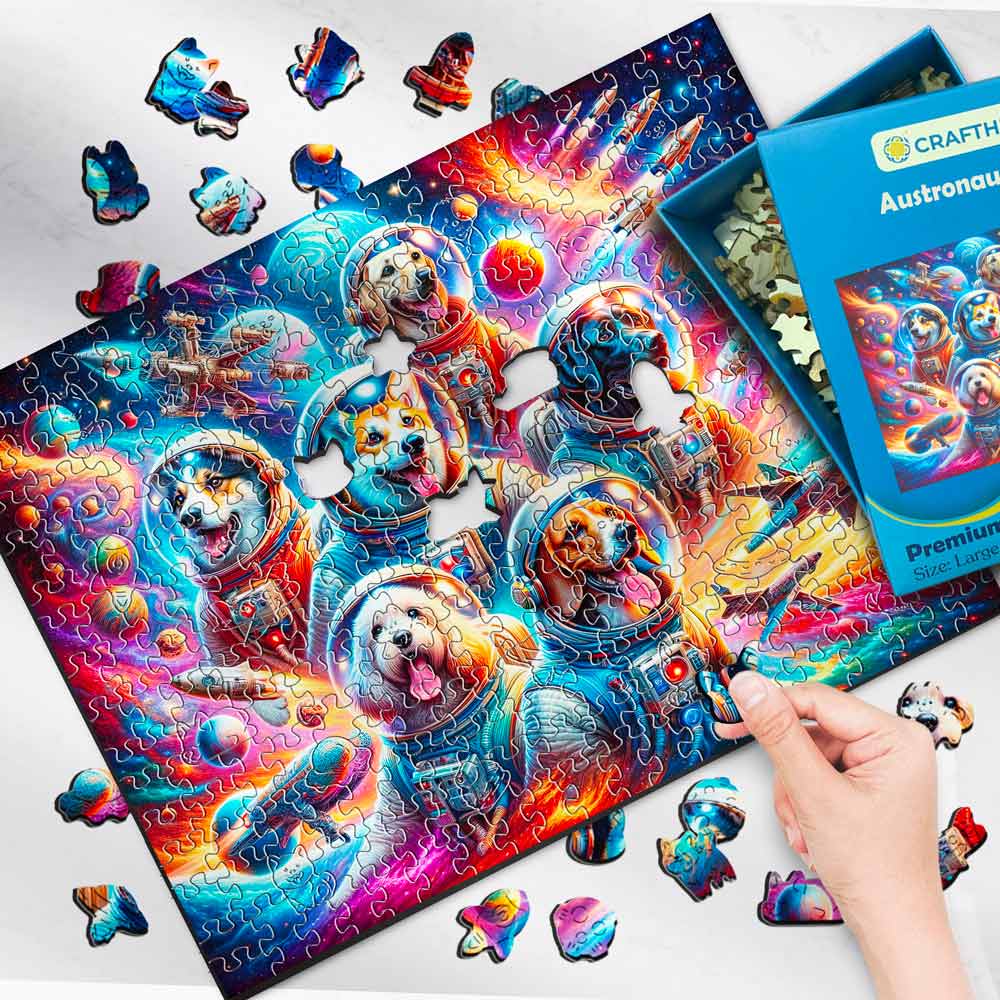 Astronaut Dogs  - Jigsaw Puzzle - Image 3