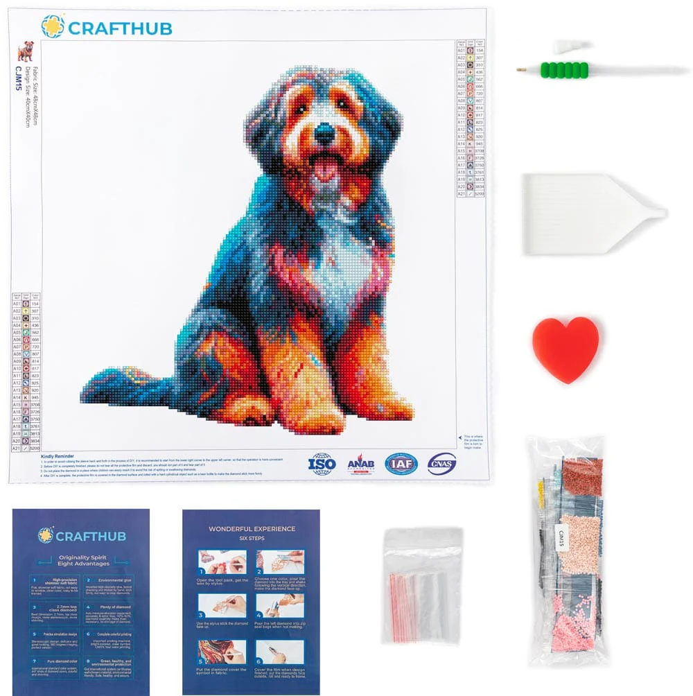 Aussiedoodle Dog - Diamond Painting Kit - Image 2