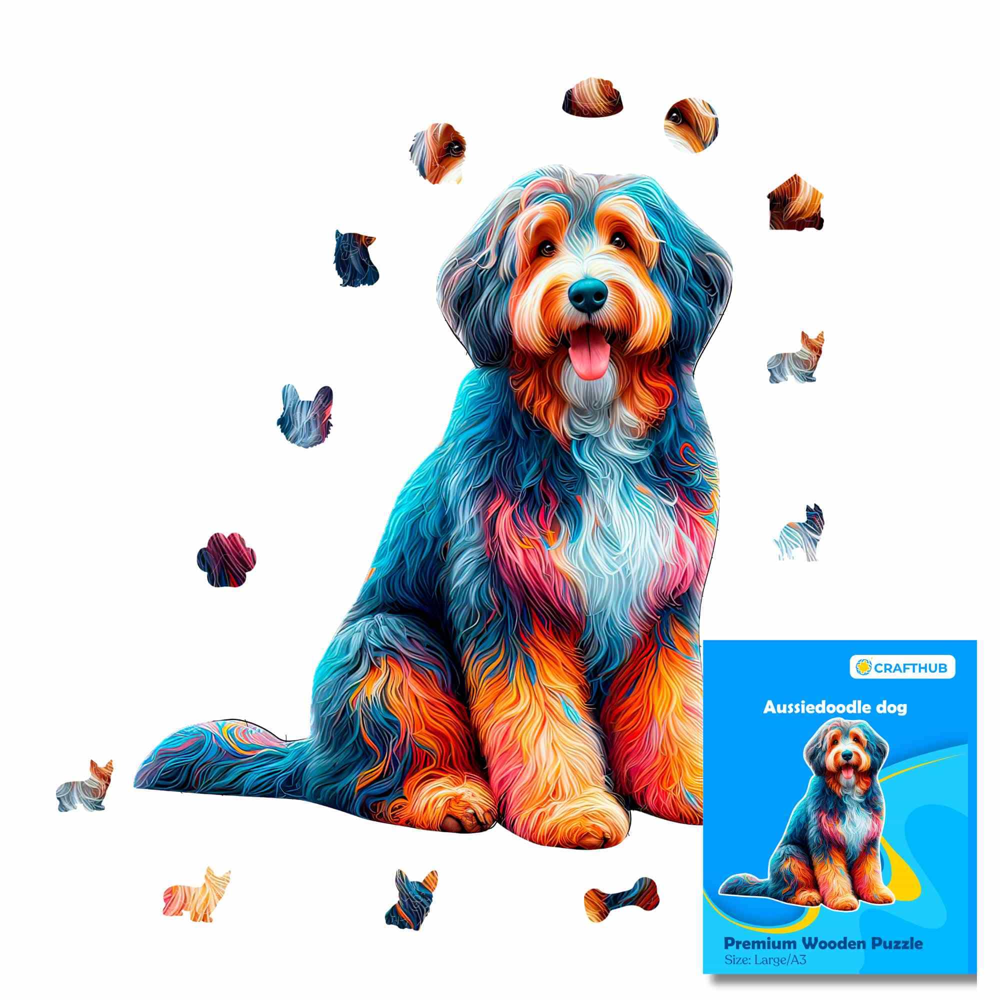 Aussiedoodle Dog - Jigsaw Puzzle - Image 2