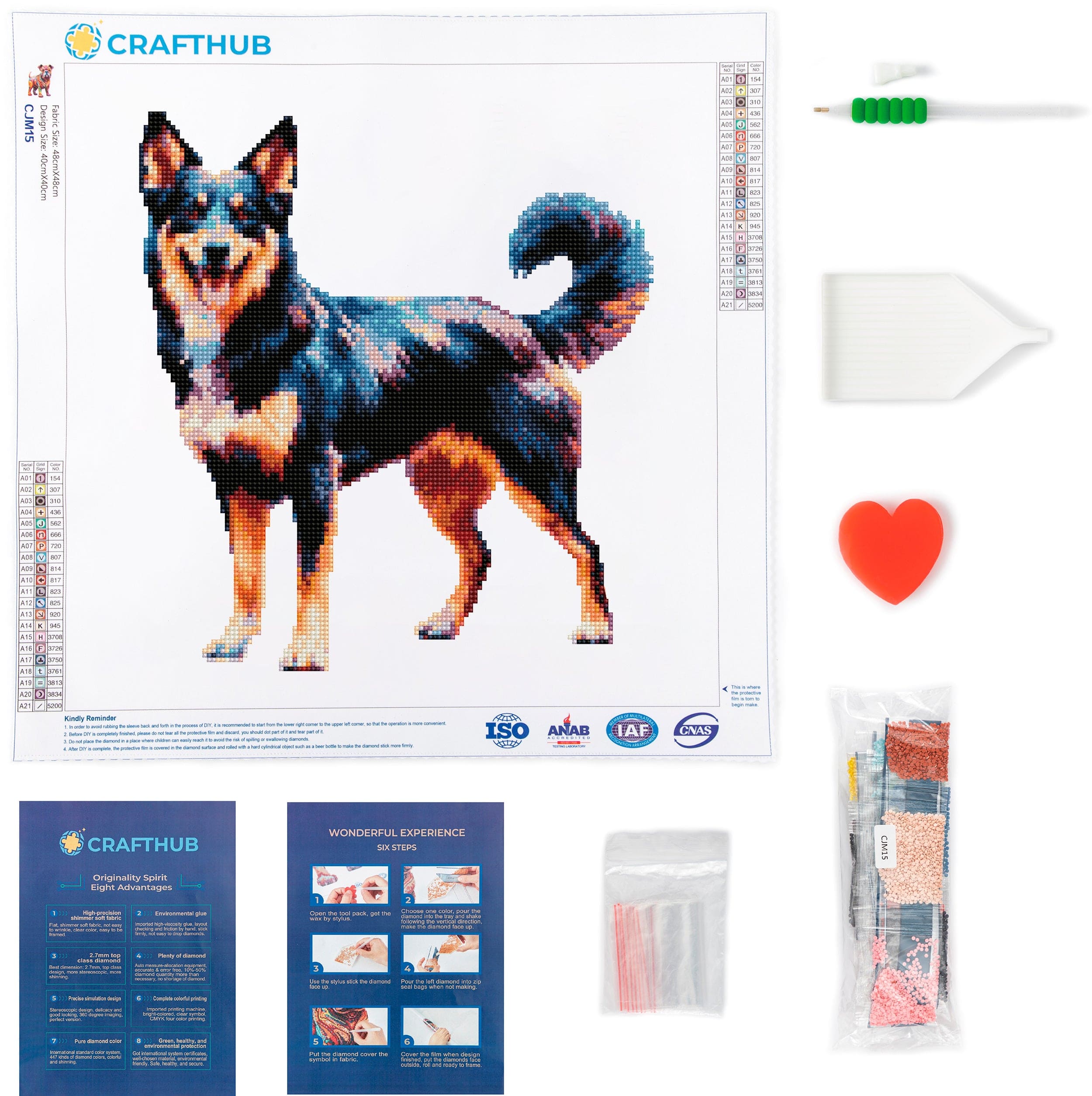 Australian Kelpie Dog - Diamond Painting Kit - Image 3