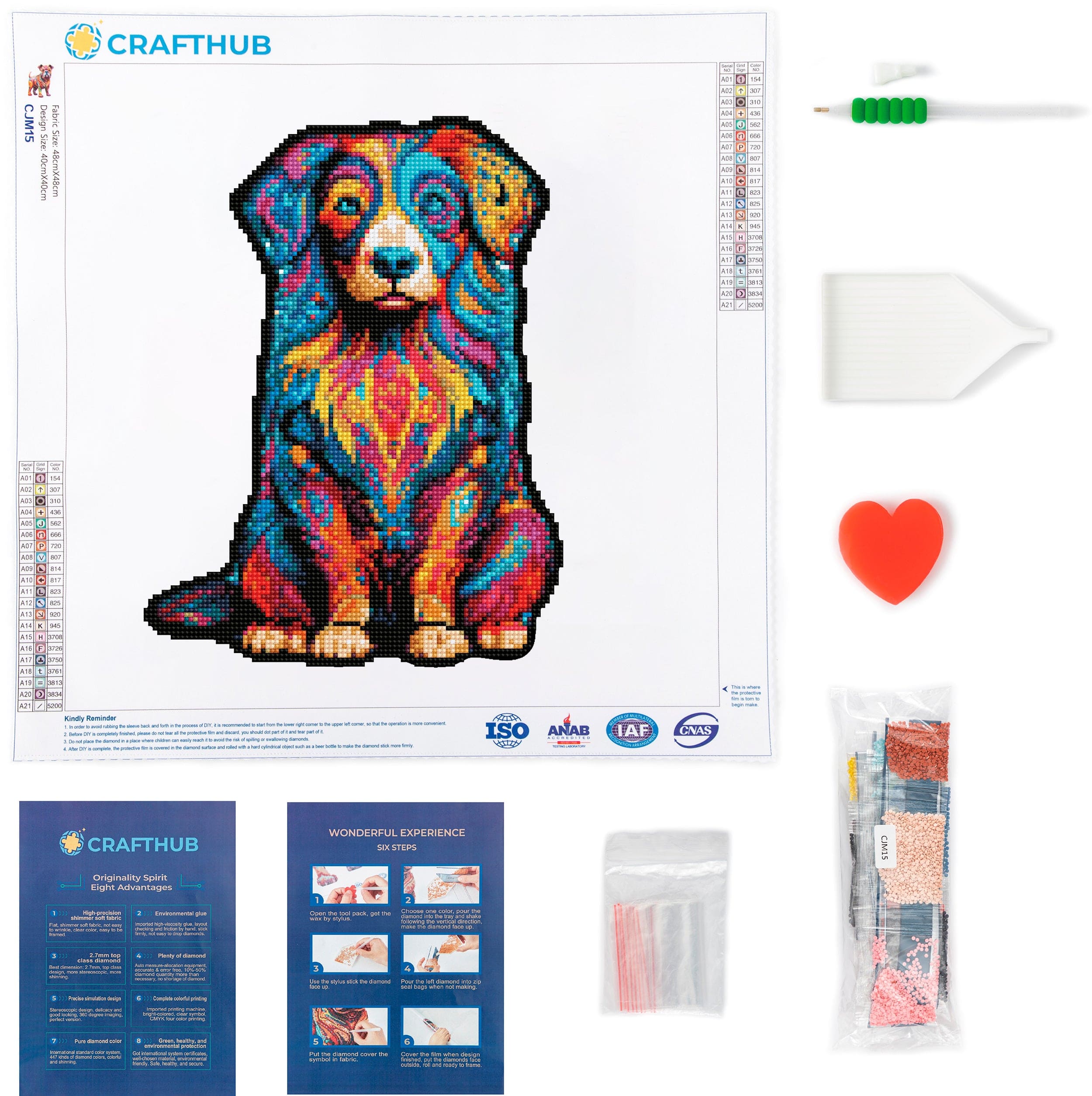 Australian Shepherd Dog - Diamond Painting Kit - Image 3