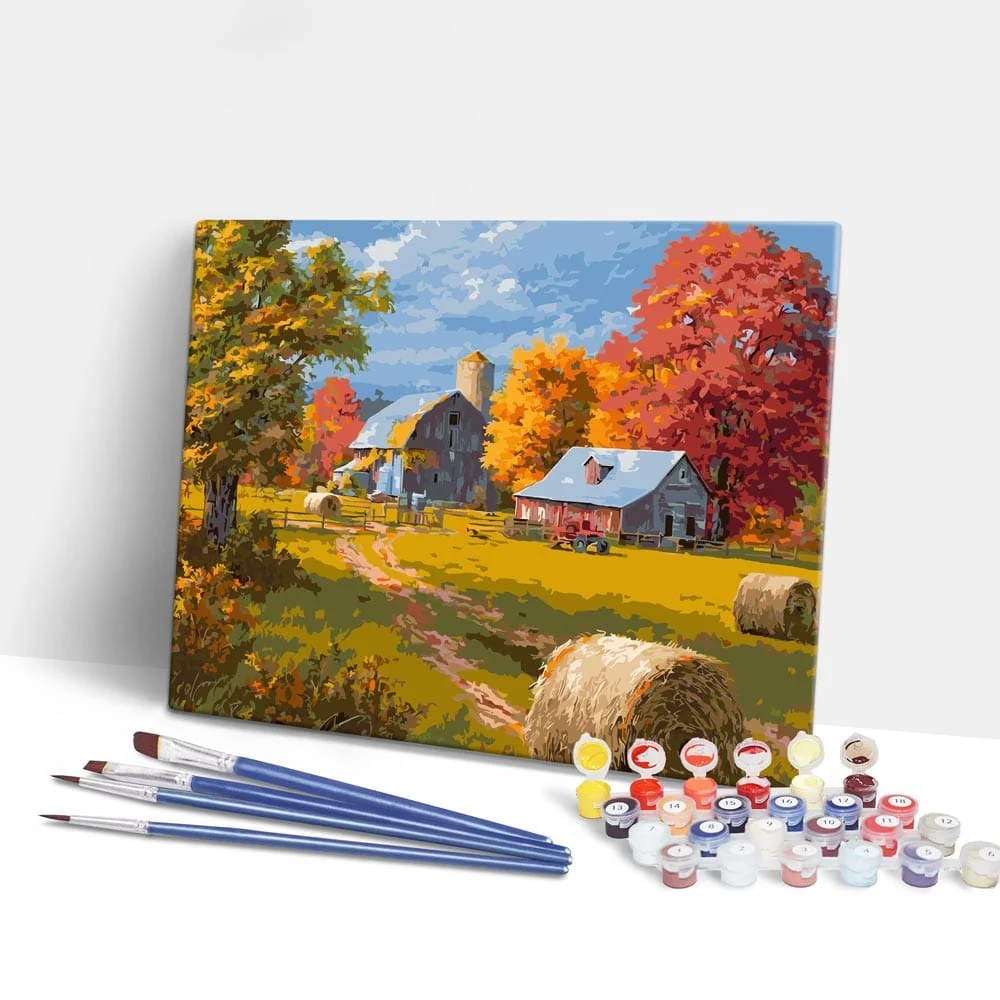 Autumn in the Countryside - Paint By Numbers Kit - Image 2