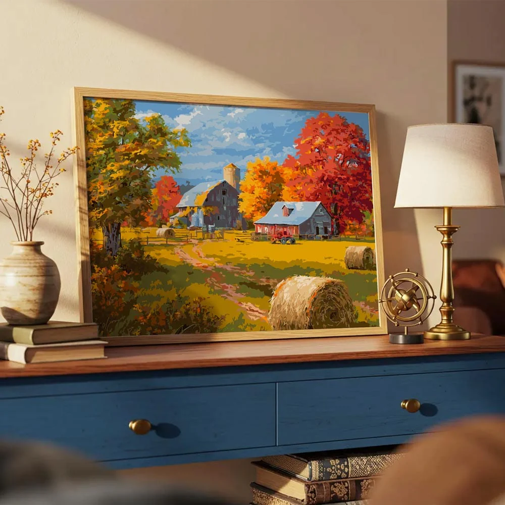 Autumn in the Countryside - Paint By Numbers Kit - Image 5