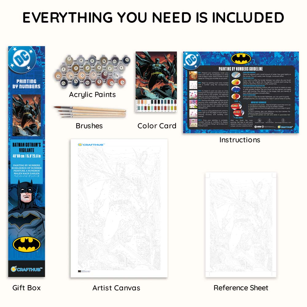 Batman Gotham's Vigilante - Paint By Numbers Kit - Image 3