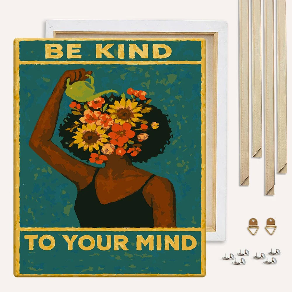 Be Kind To Your Mind - Paint By Numbers Kit - Image 3