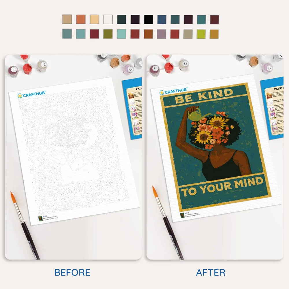 Be Kind To Your Mind - Paint By Numbers Kit - Image 4