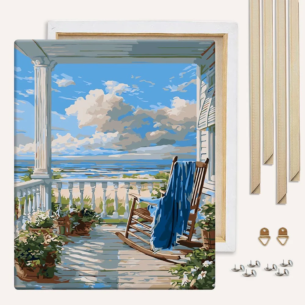 Beach House View - Paint By Numbers Kit - Image 3