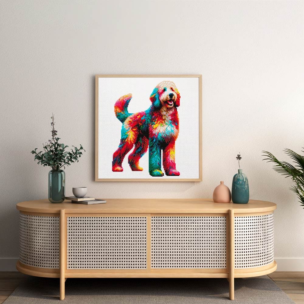 Bernedoodle Dog - Diamond Painting Kit - Image 2