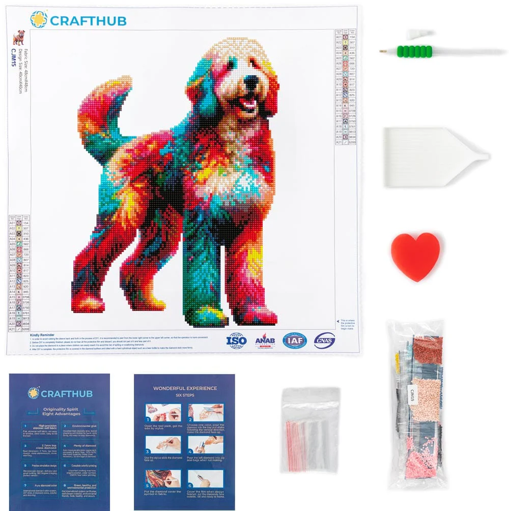 Bernedoodle Dog - Diamond Painting Kit - Image 3