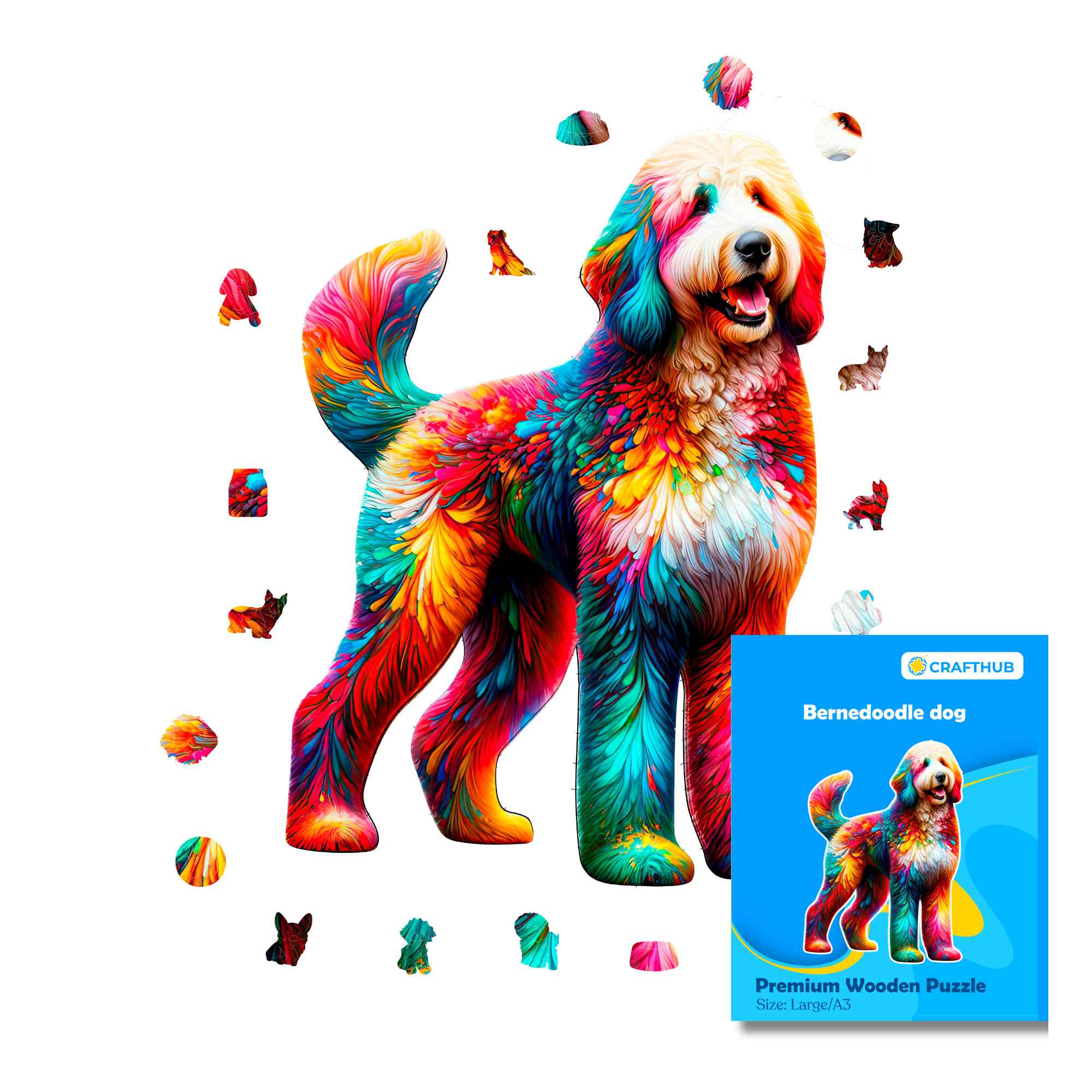 Bernedoodle Dog - Jigsaw Puzzle - Image 2