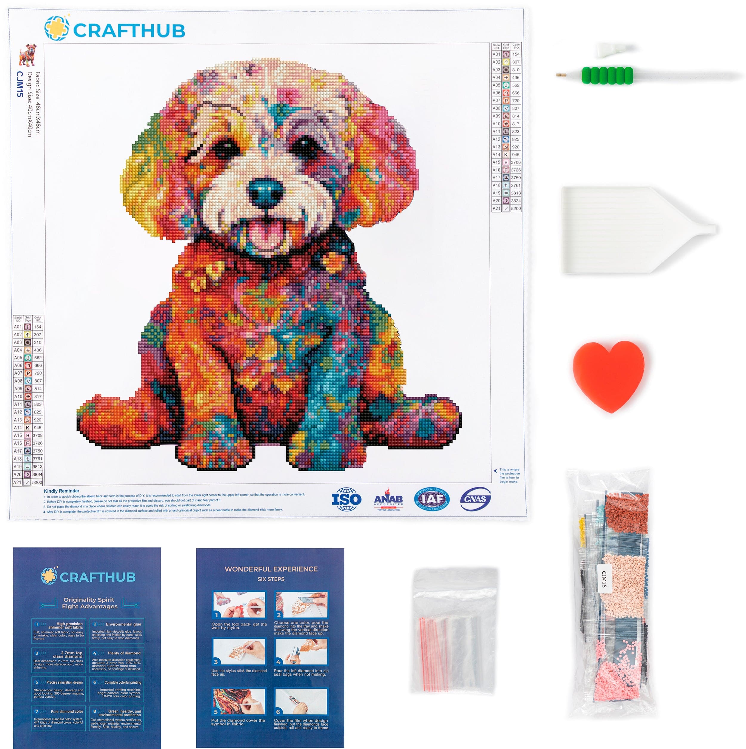 Bichon Frisé Dog - Diamond Painting Kit - Image 3