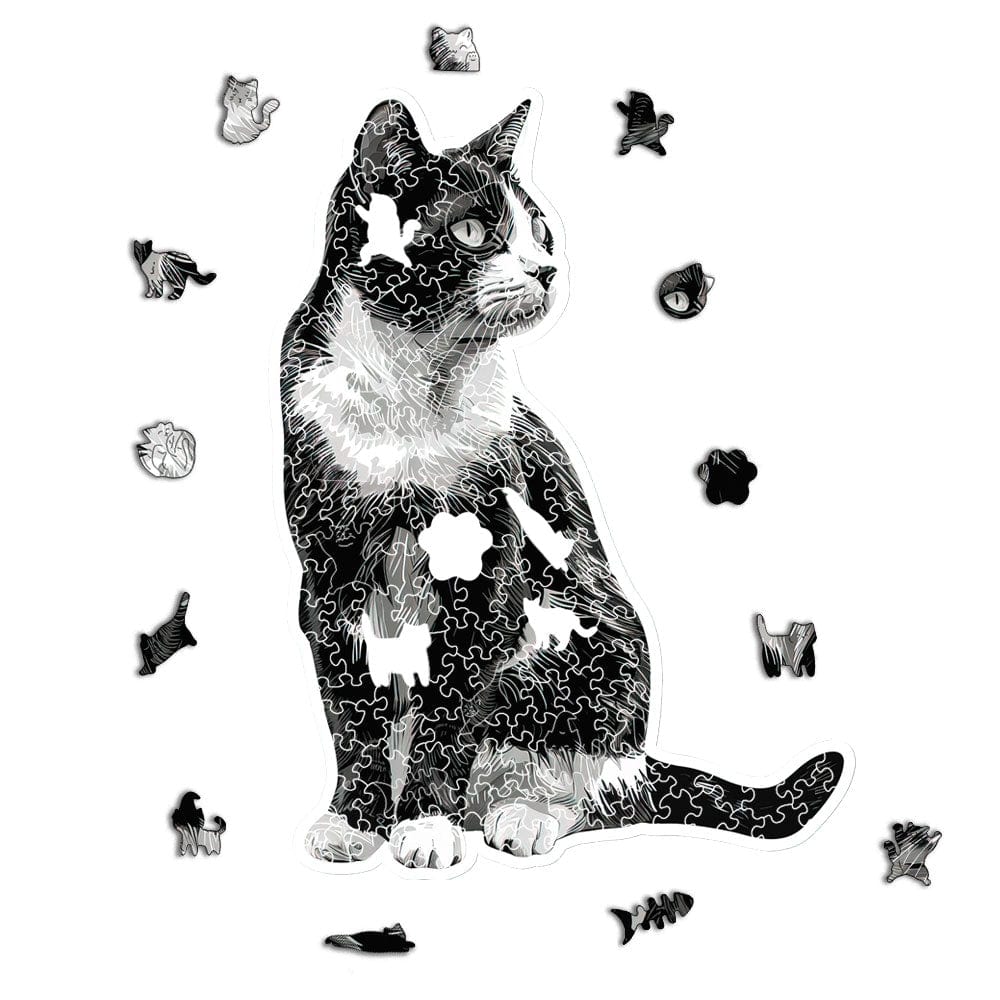Black and White Cat - Jigsaw Puzzle - Image 3