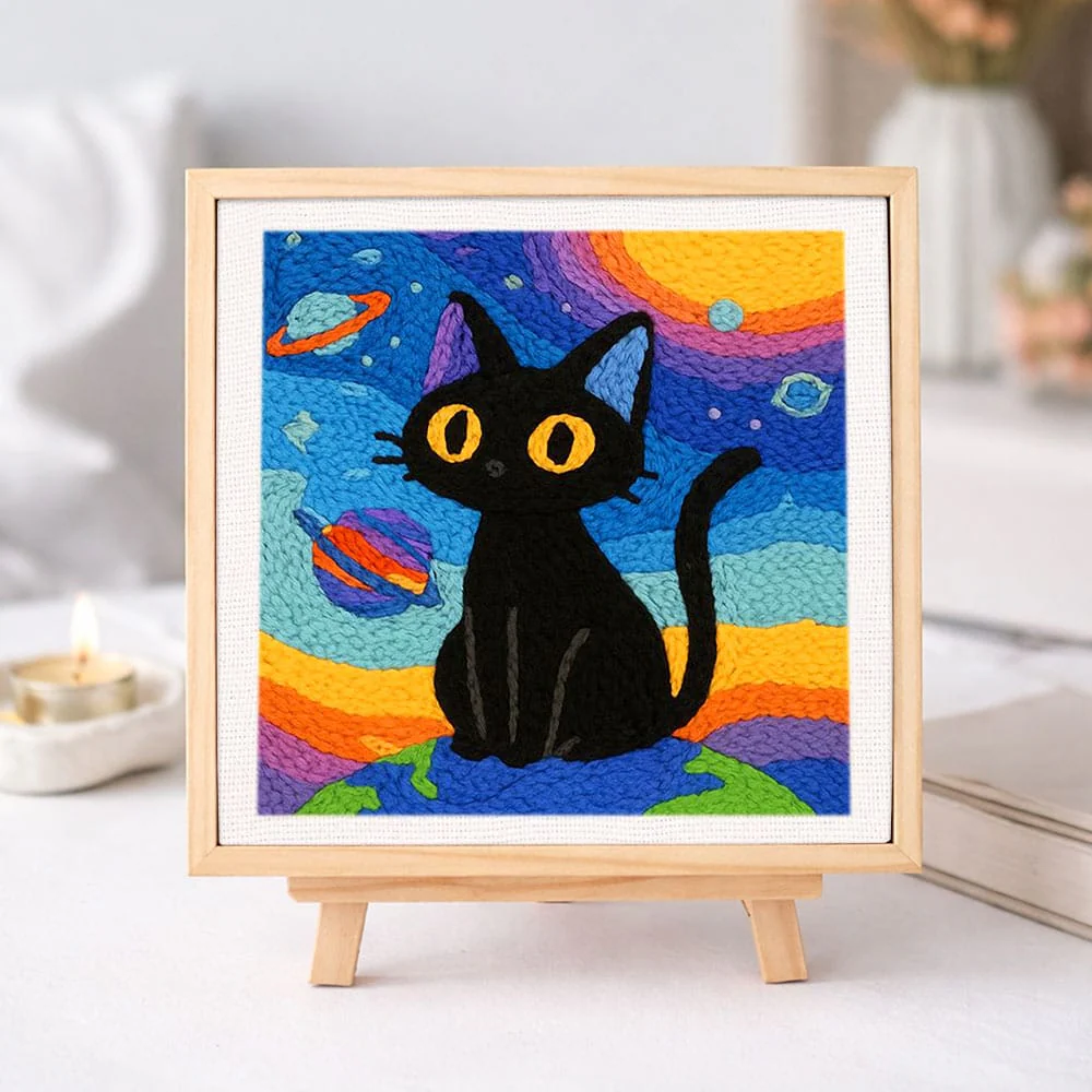 Black Cat - Punch Needle Kit - Image 2