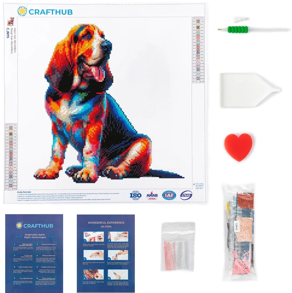 Bloodhound Dog - Diamond Painting Kit - Image 3
