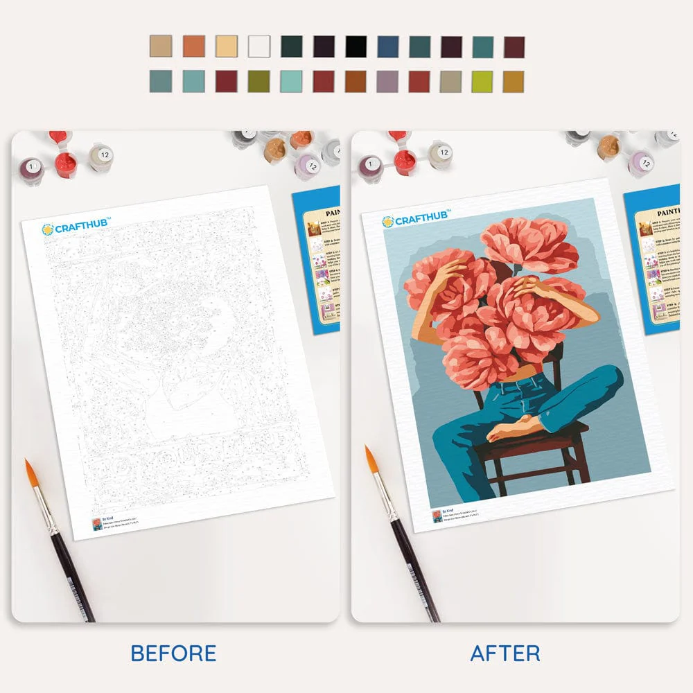 Blooming Thoughts - Paint By Numbers Kit - Image 4