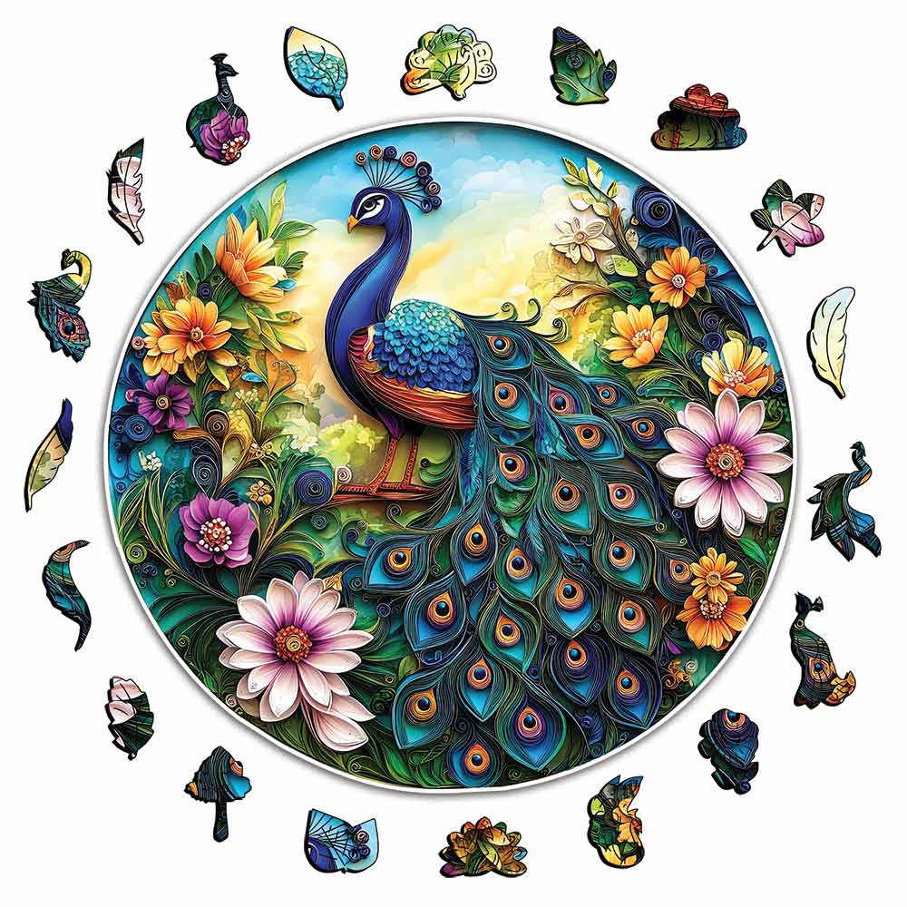 Blossom Peacock - Jigsaw Puzzle - Image 3