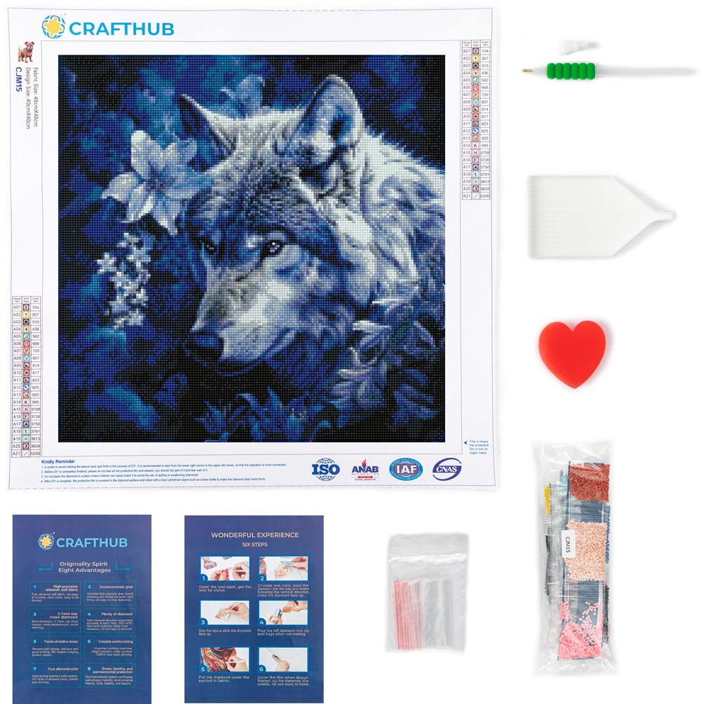 Blossom Wolf - Diamond Painting Kit - Image 3