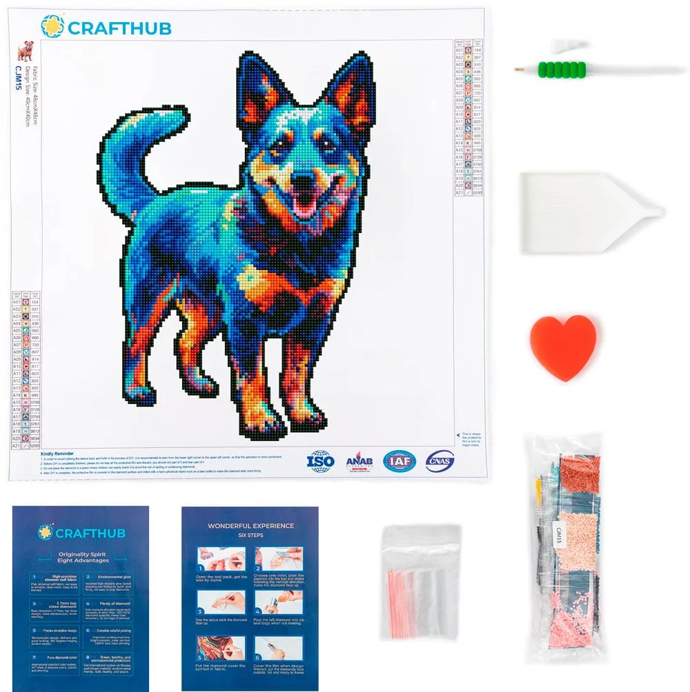 Blue Heeler Dog - Diamond Painting Kit - Image 3