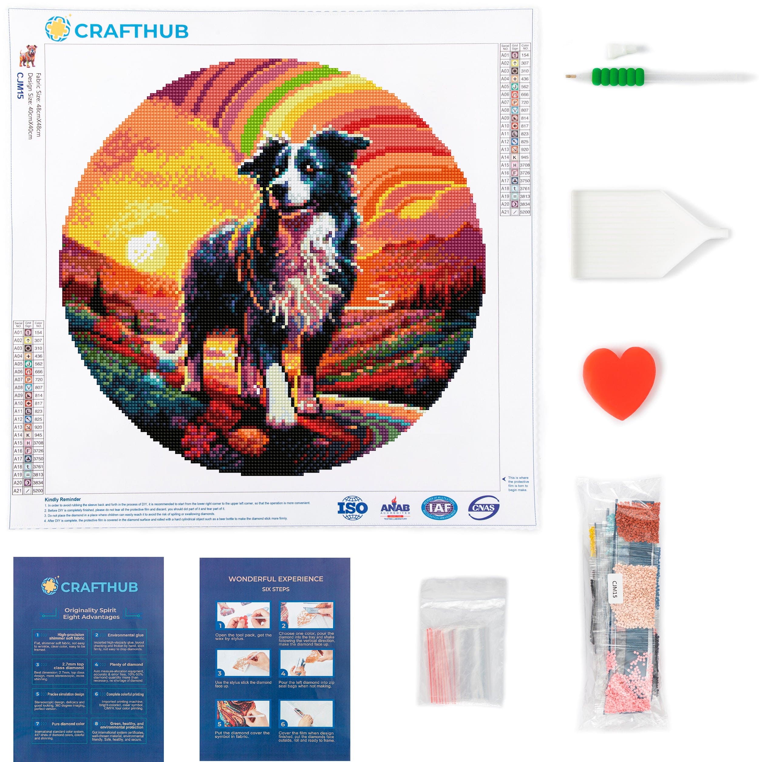 Border Collie Dog - Diamond Painting Kit - Image 3