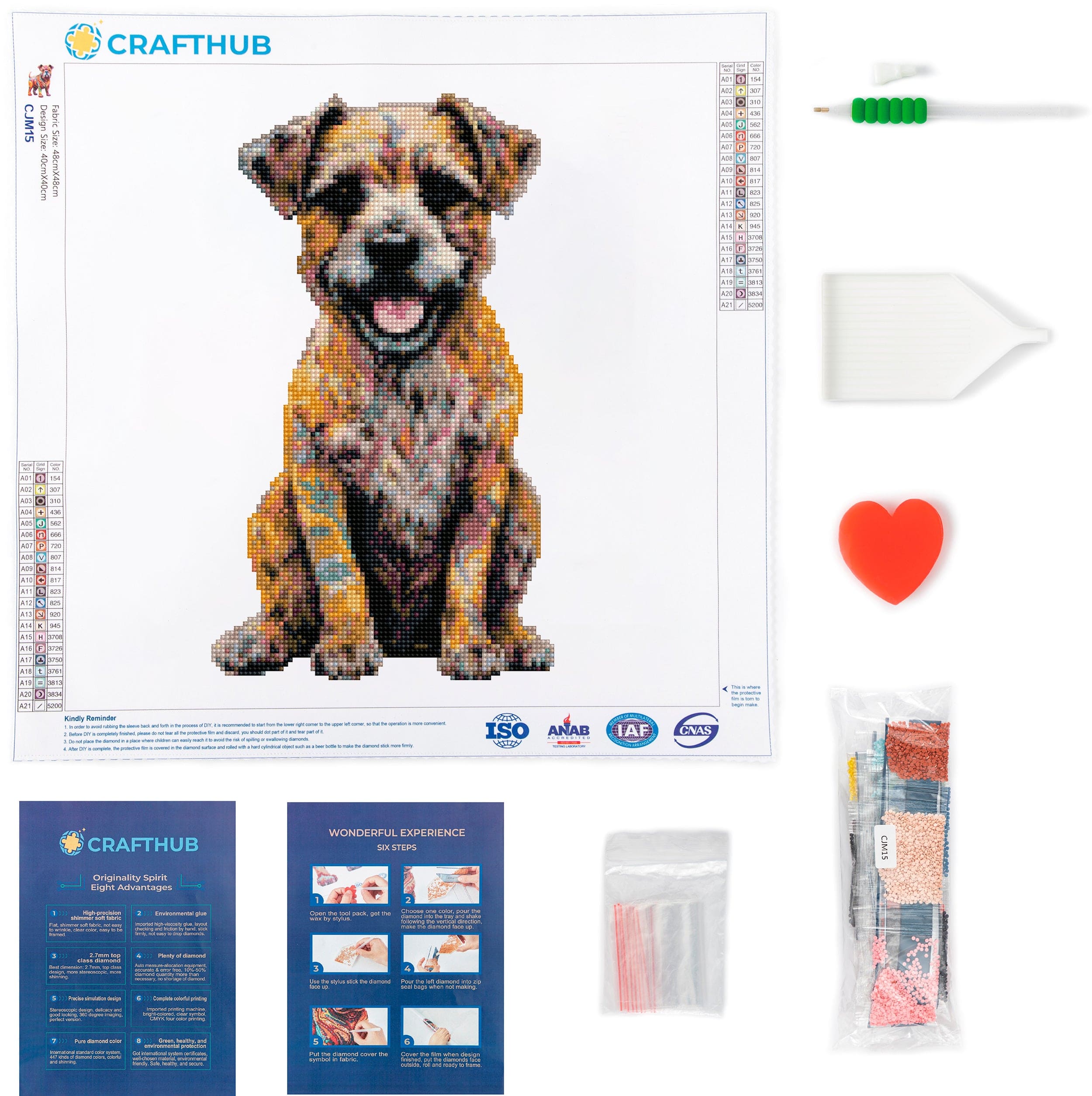 Border Terrier Dog - Diamond Painting Kit - Image 3