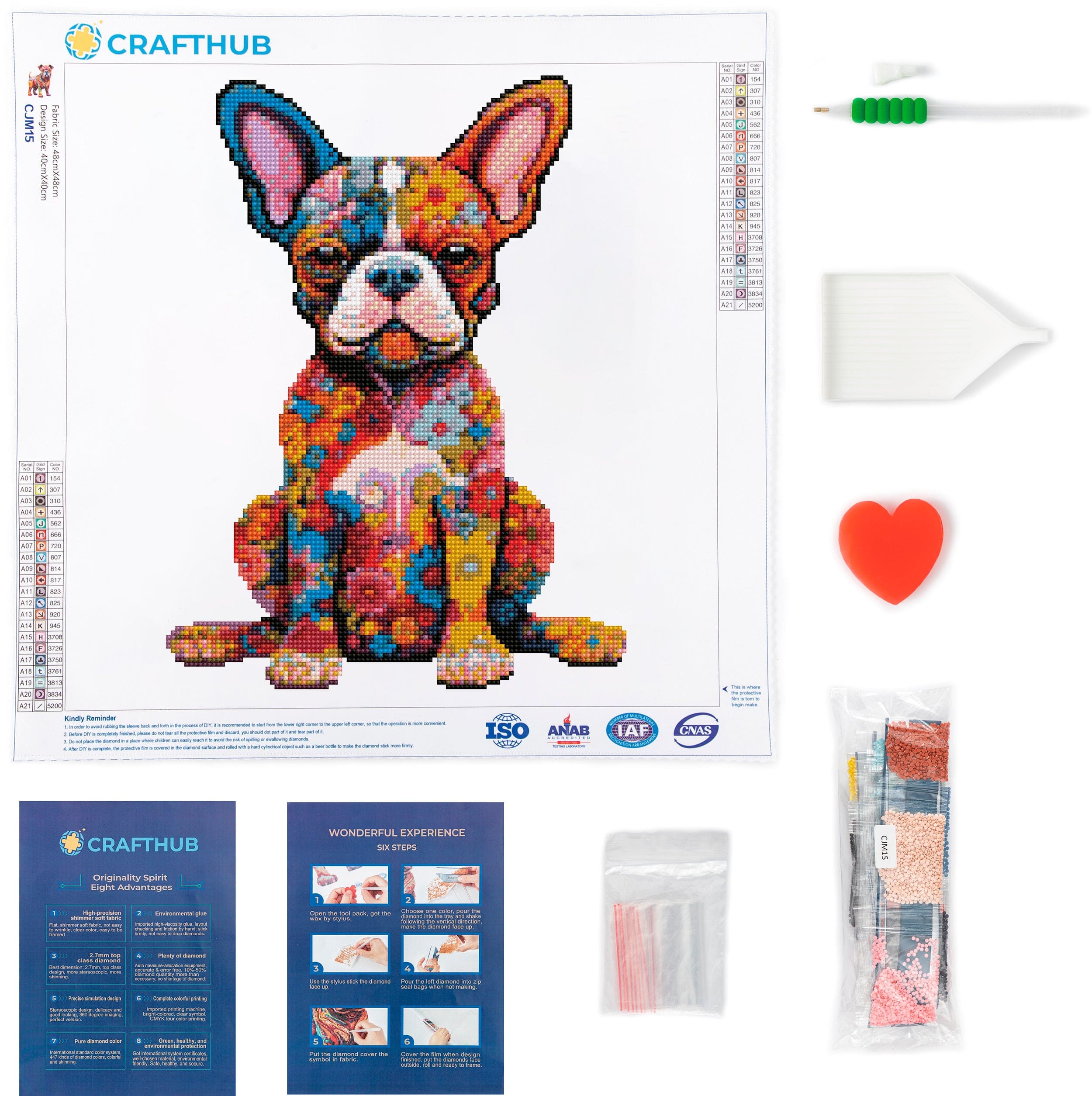 Boston Terrier Dog - Diamond Painting Kit - Image 3