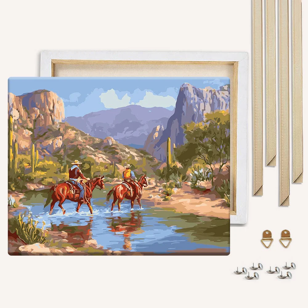 Canyon Riders - Paint By Numbers Kit - Image 3