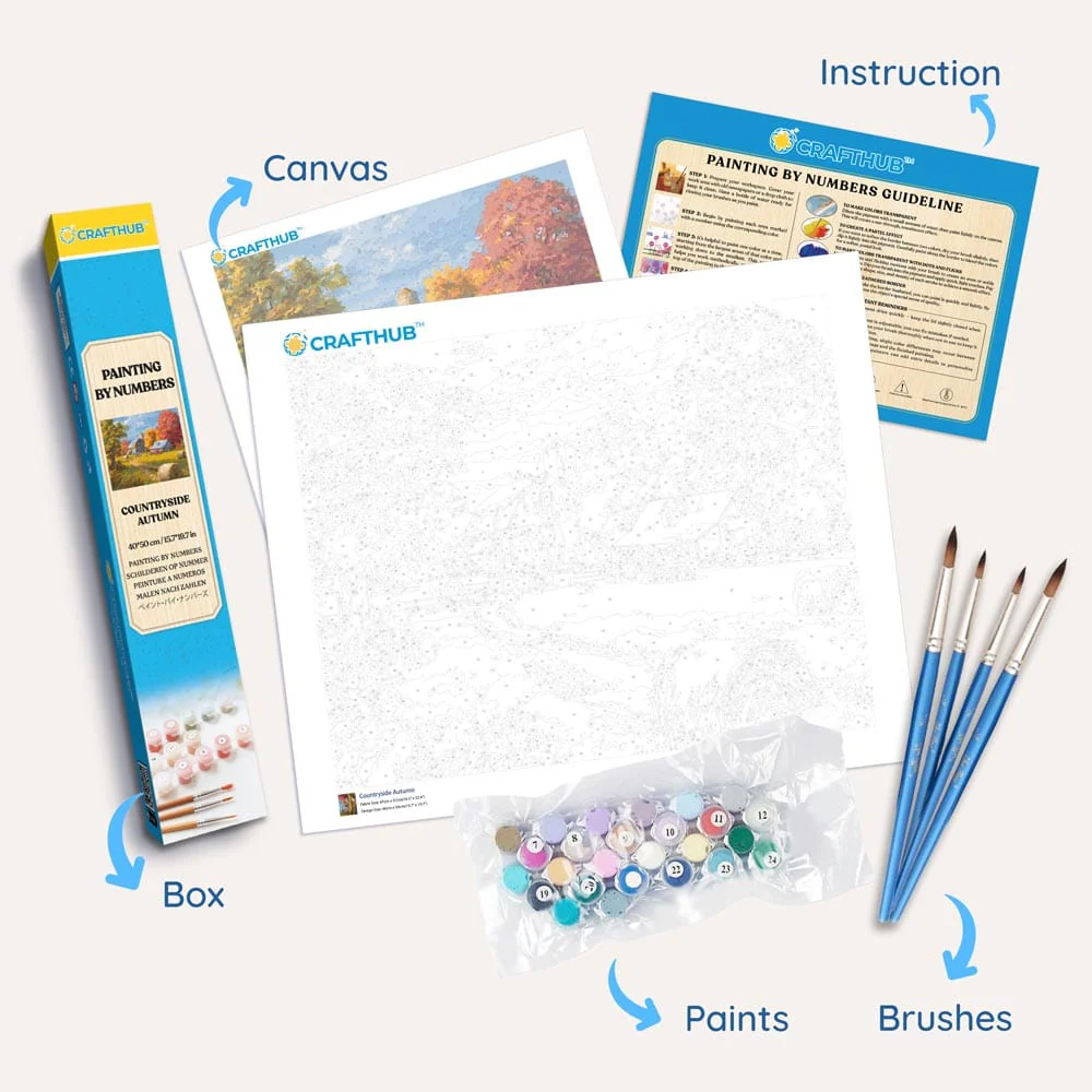 Mountain Stream - Paint By Numbers Kit - Image 6