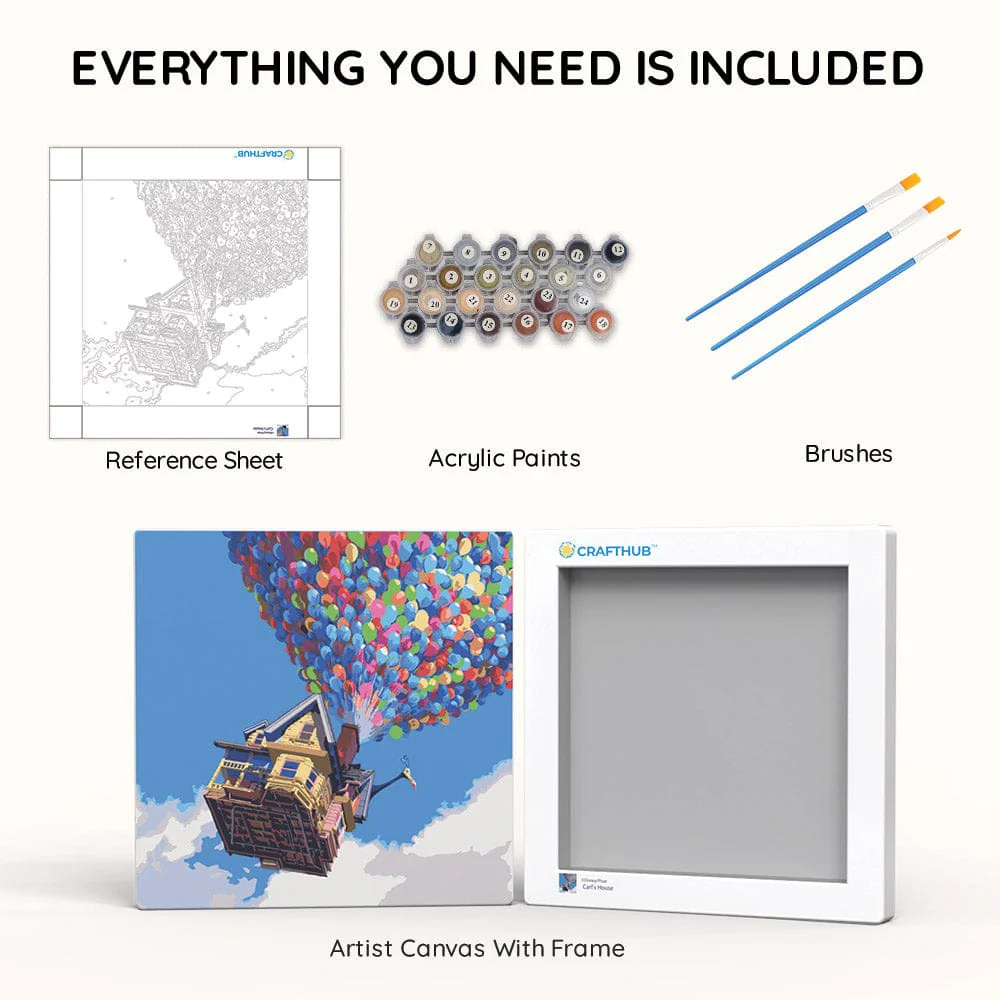 Carl's House - Framed Paint By Numbers Kit - Image 3