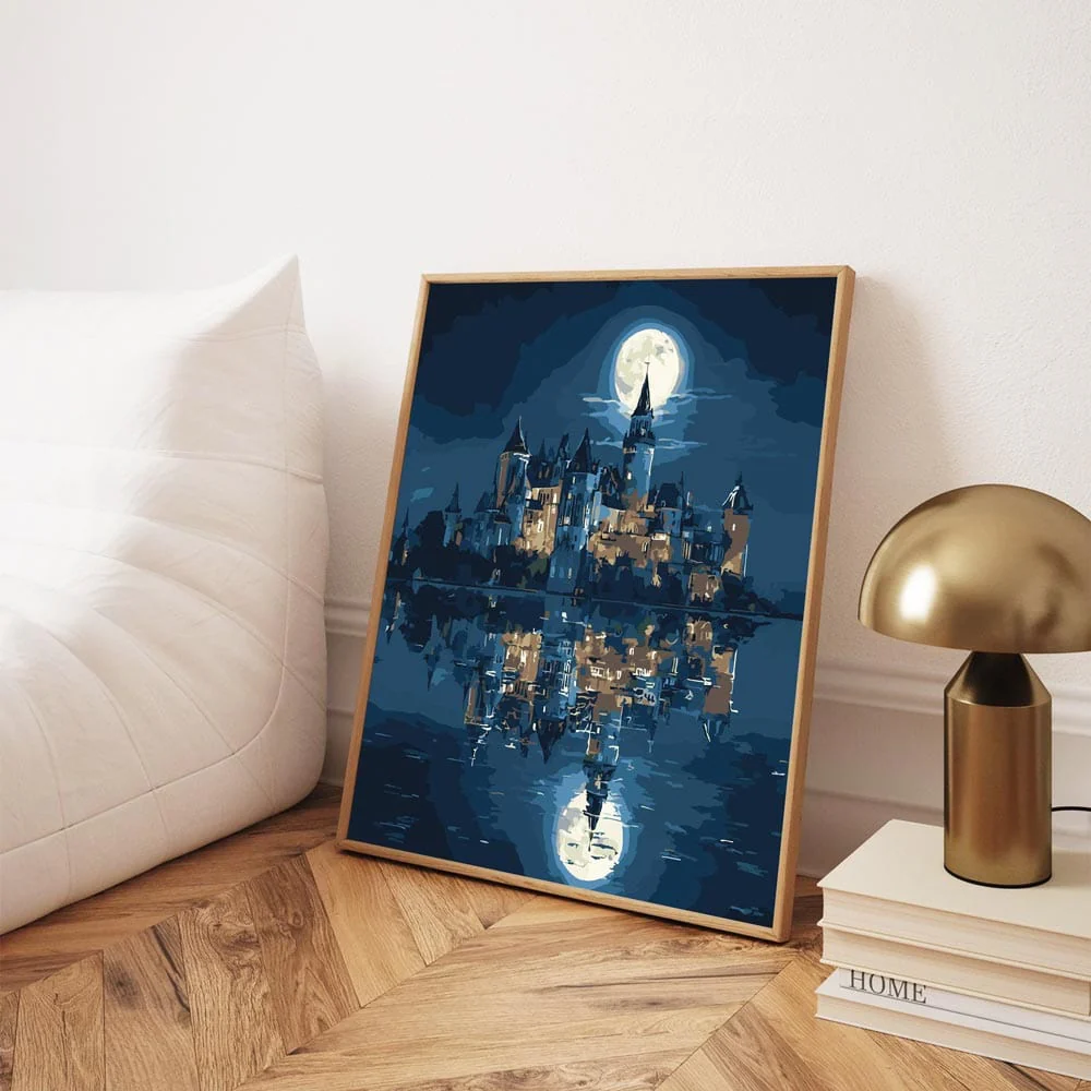 Castle in Moonlight - Paint By Numbers Kit - Image 5