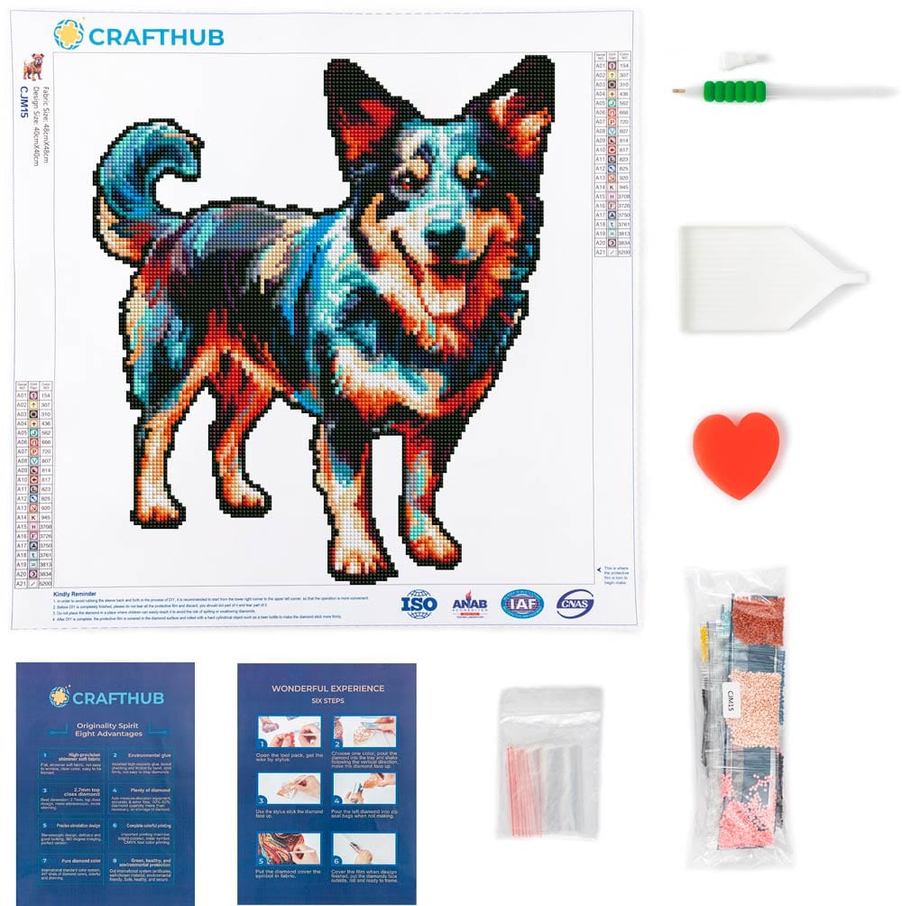 Cattle Dog - Diamond Painting Kit - Image 3