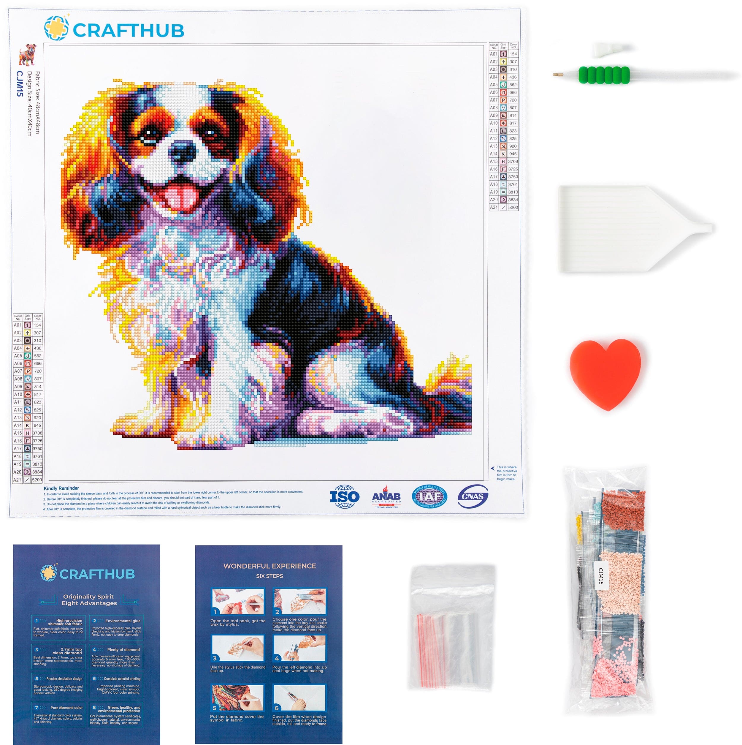 Cavalier King Charles Spaniel Dog - Diamond Painting Kit - Image 3