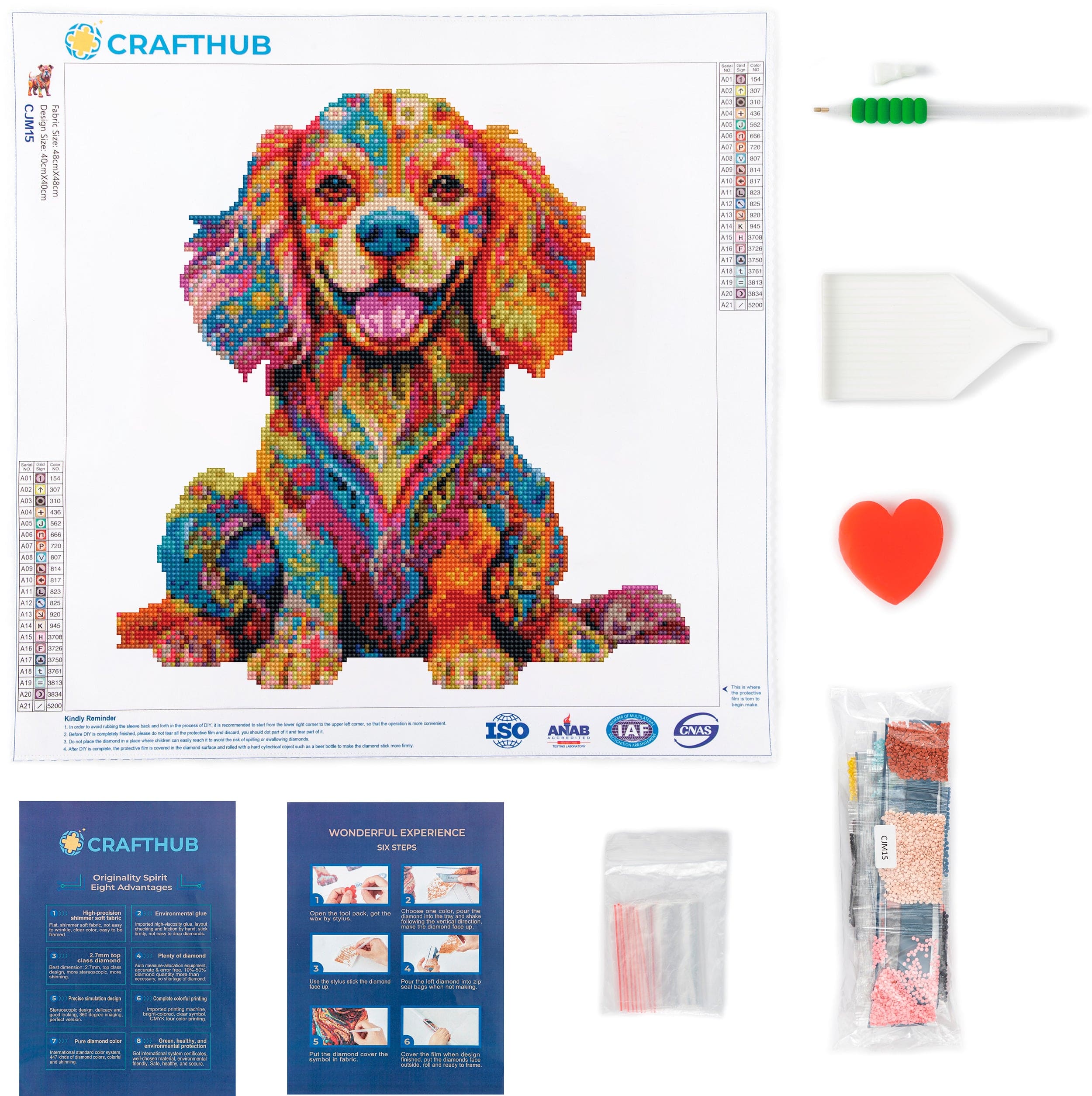 Cavalier King Charles Spaniel Dog - Diamond Painting Kit - Image 3