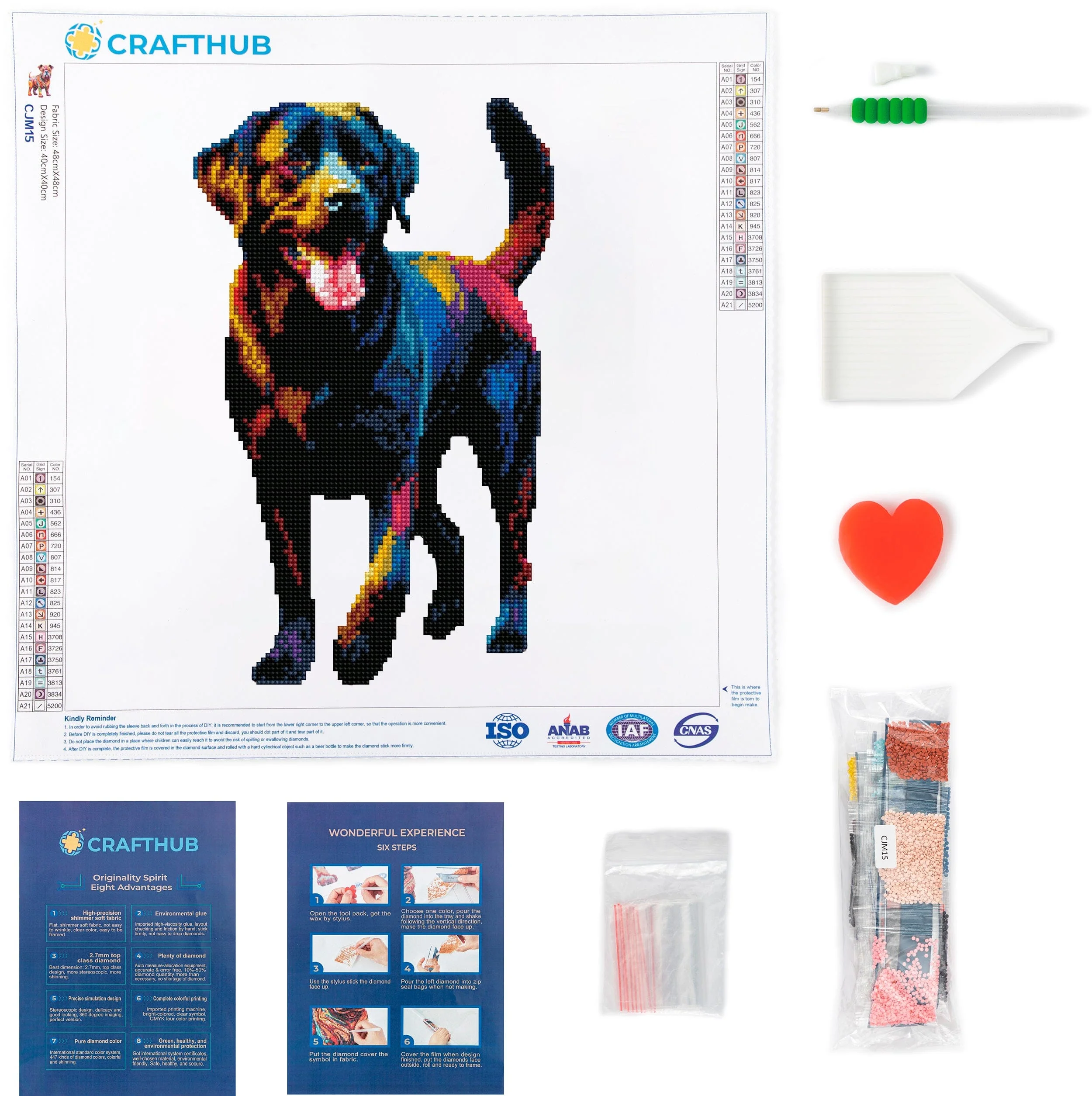 Chocolate Labrador Retriever Dog - Diamond Painting Kit - Image 3