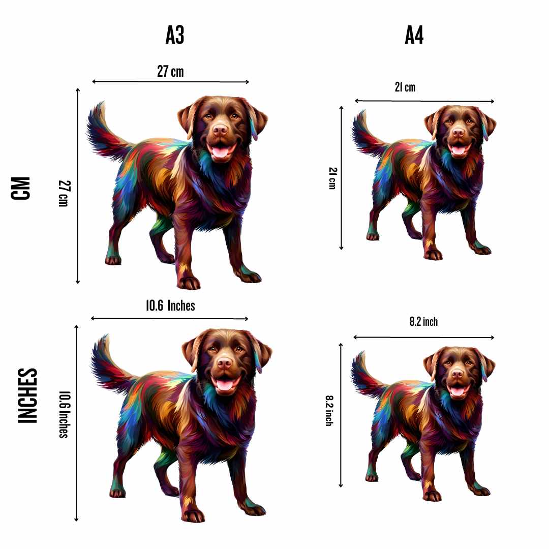 Chocolate Labrador Retriever Dog - Jigsaw Puzzle - Image 2