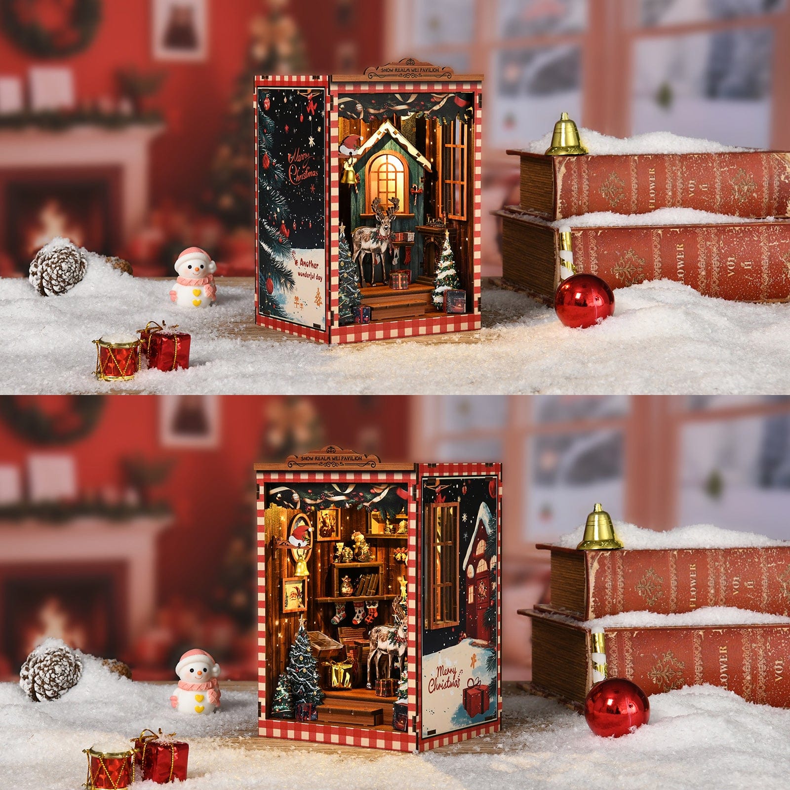 Christmas Snow Cabin - DIY Book Nook Kit - Image 3