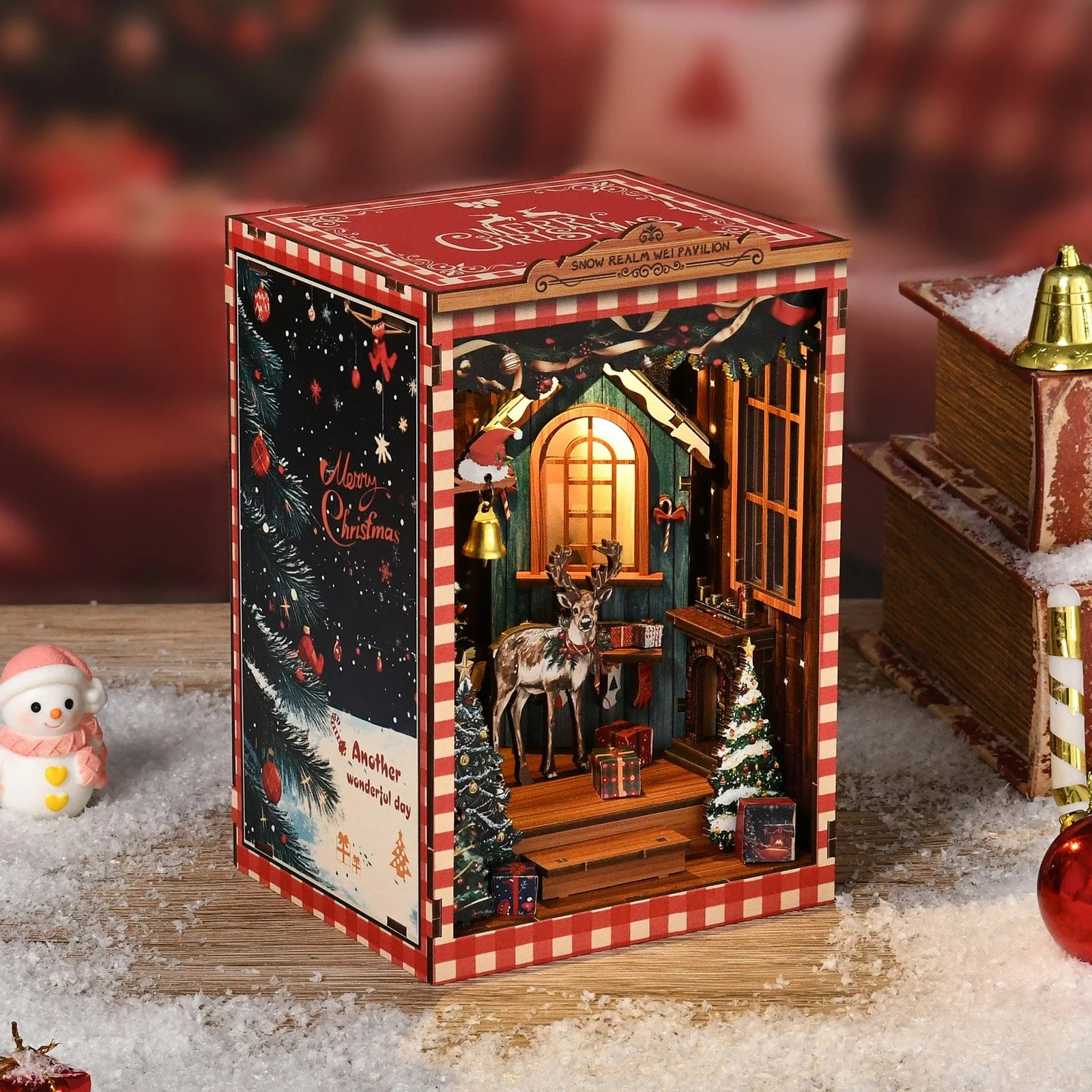 Christmas Snow Cabin - DIY Book Nook Kit - Image 6