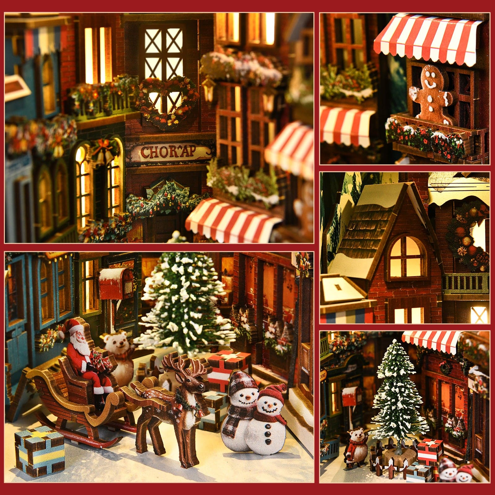 Christmas Street Corner - DIY Book Nook Kit - Image 4