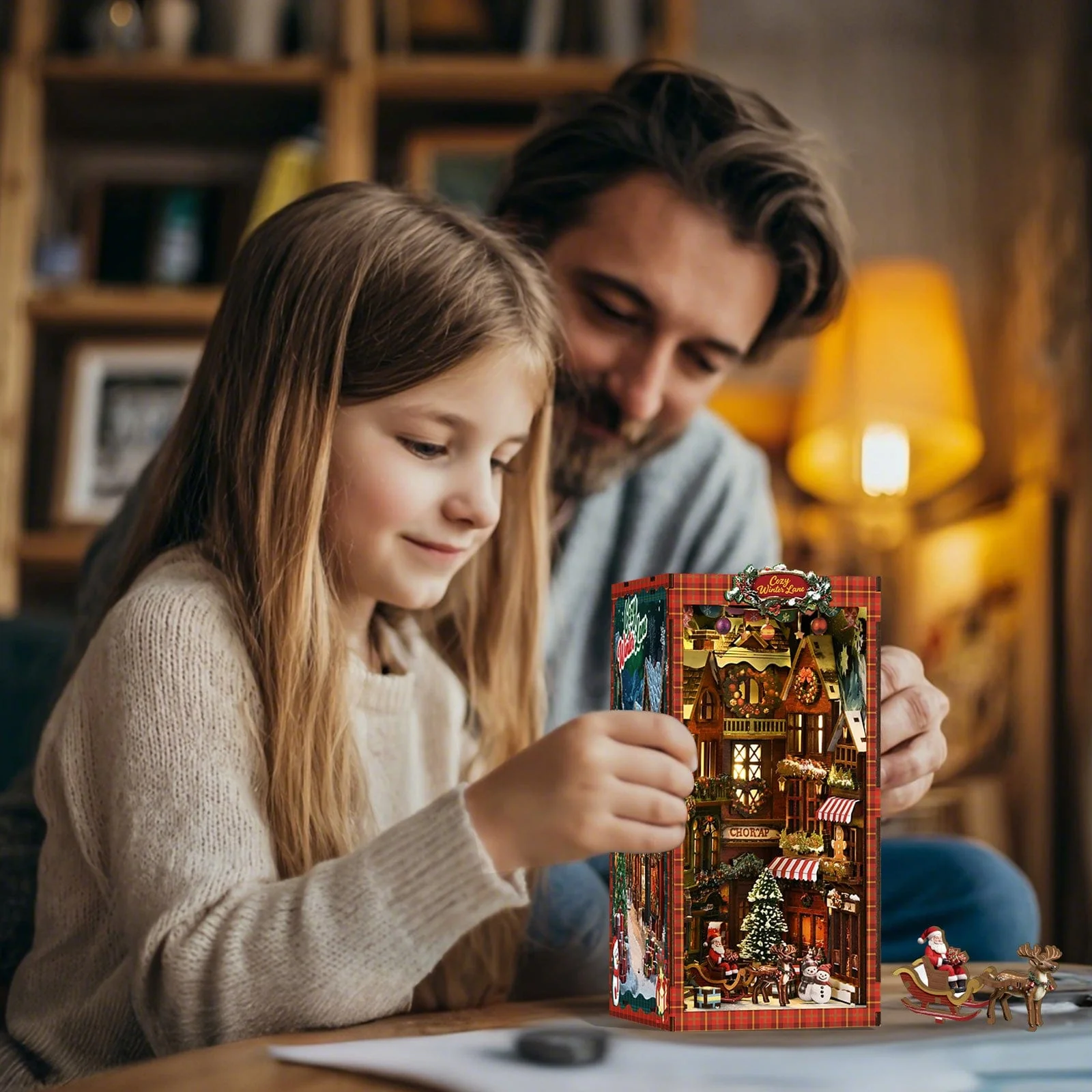 Christmas Street Corner - DIY Book Nook Kit - Image 7