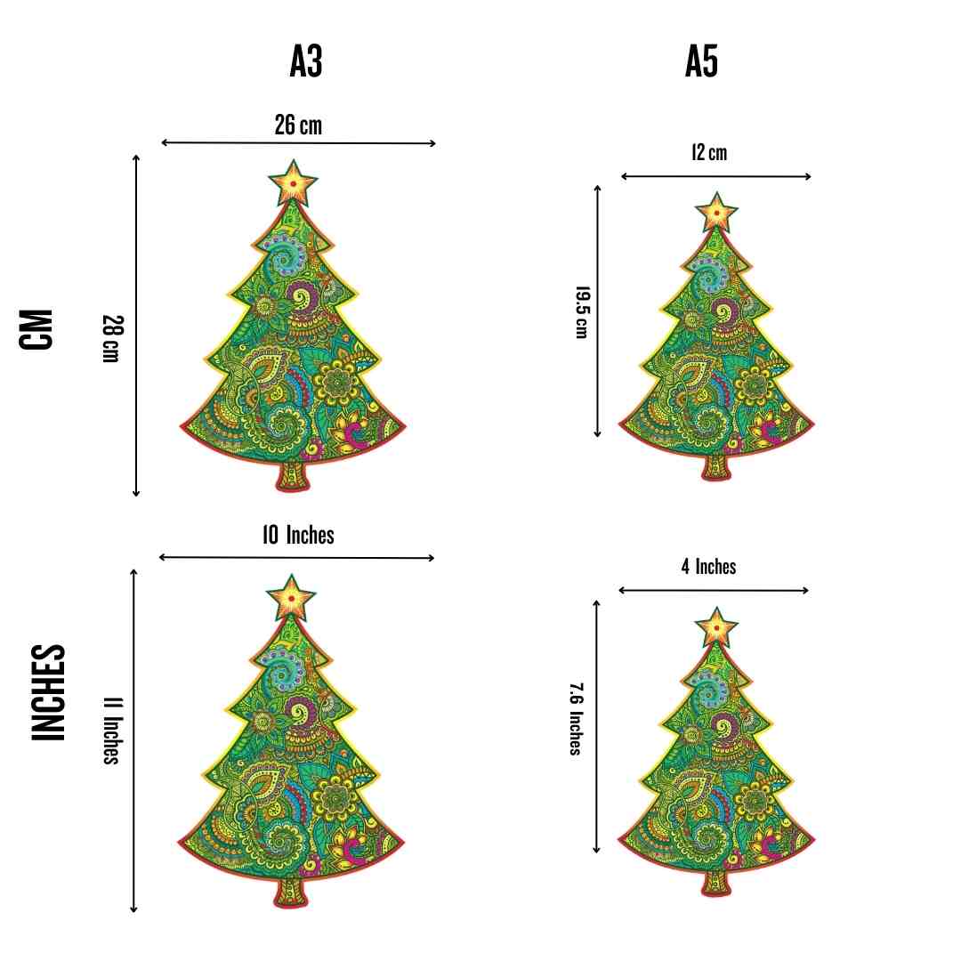Christmas Tree - Wooden Jigsaw Puzzle - Image 2