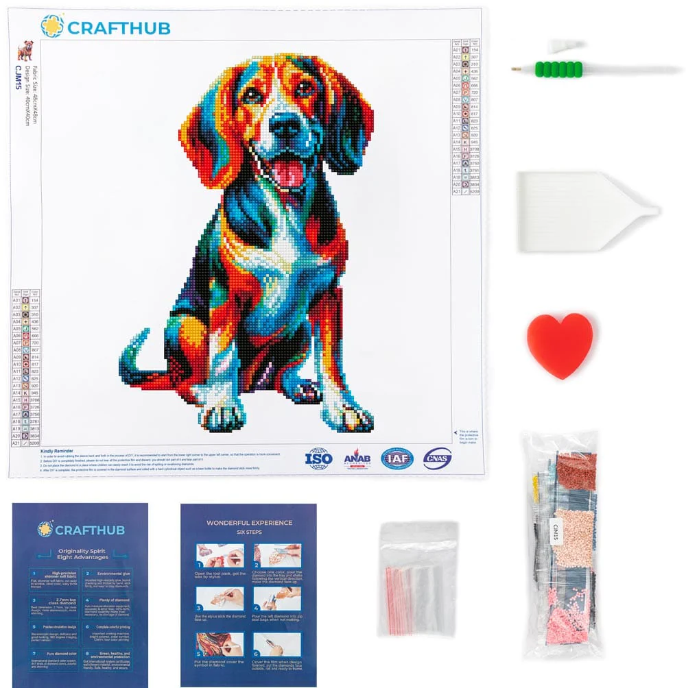 Coonhound Dog - Diamond Painting Kit - Image 3