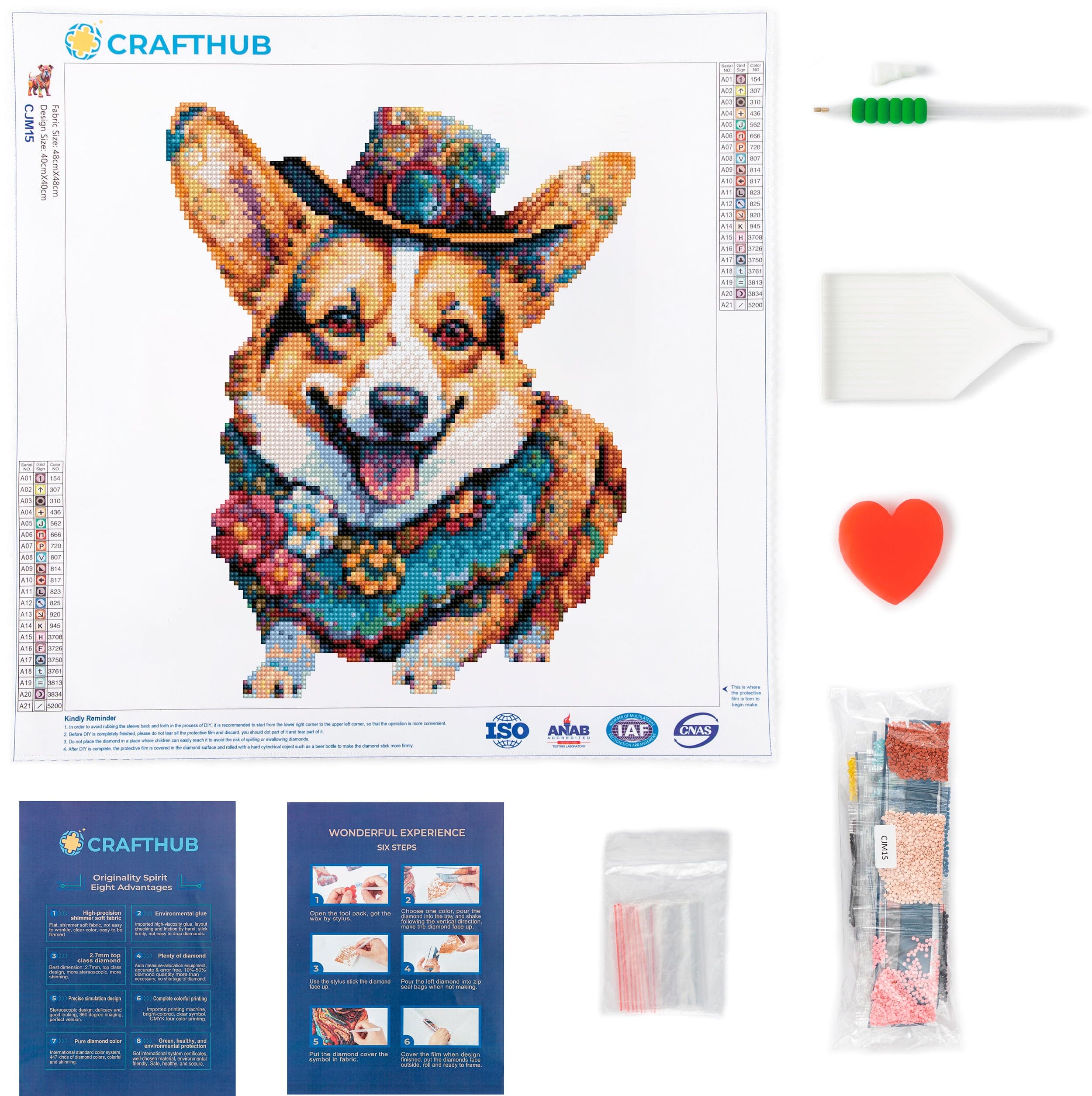 Corgi Dog - Diamond Painting Kit - Image 3