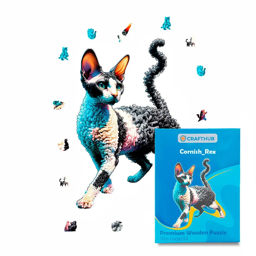 Cornish Rex Cat - Jigsaw Puzzle - Image 2