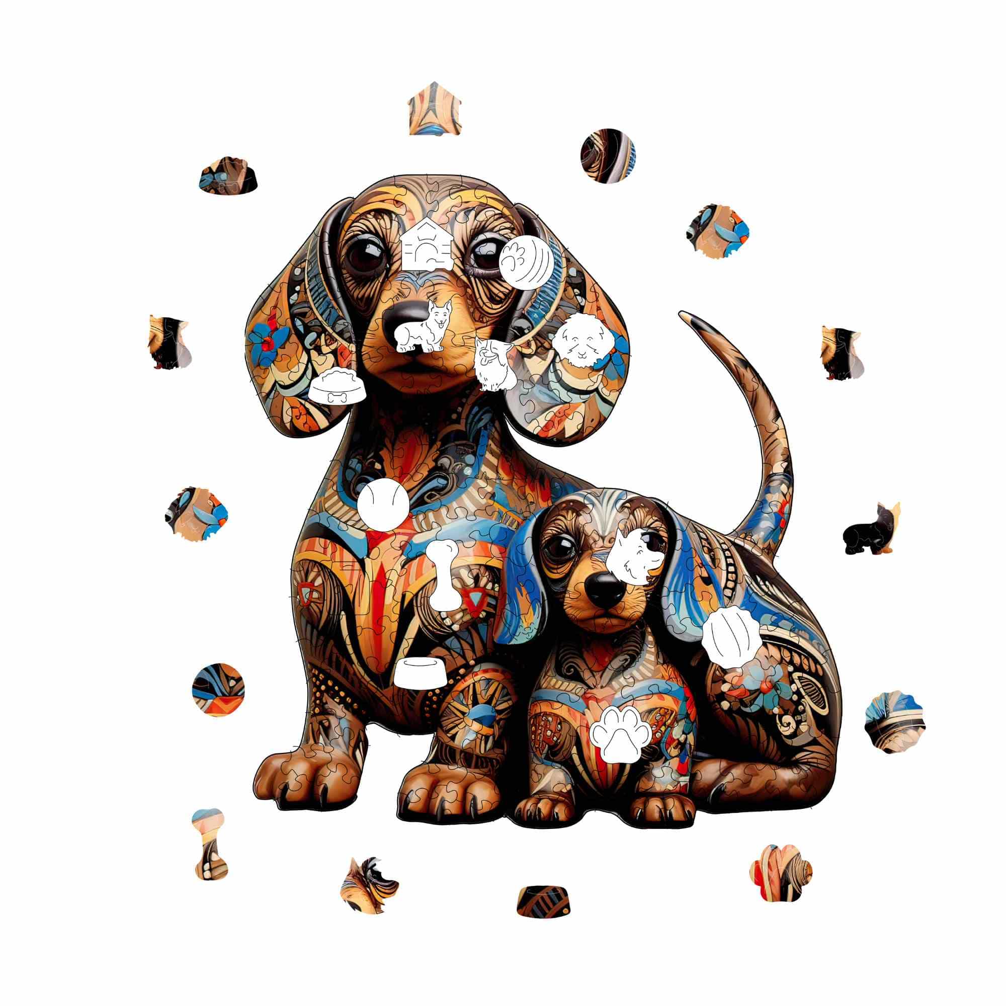 Dachshund Dog Family - Jigsaw Puzzle - Image 3