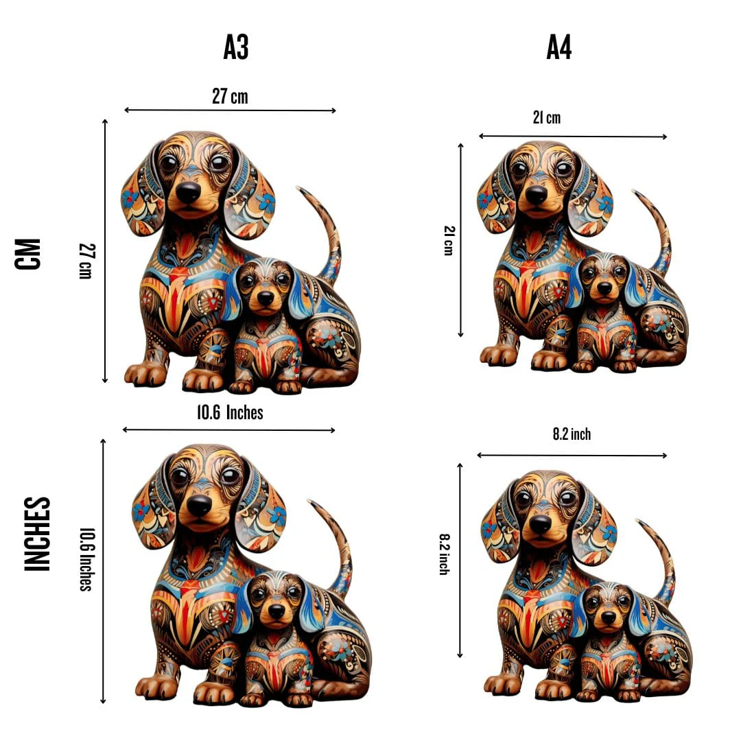 Dachshund Dog Family - Jigsaw Puzzle - Image 4