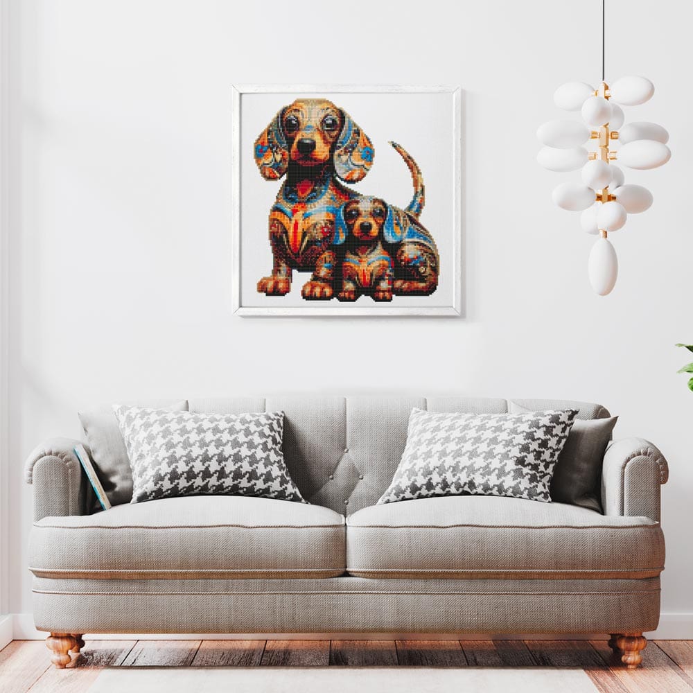 Dachshund Family Dog - Diamond Painting Kit - Image 2